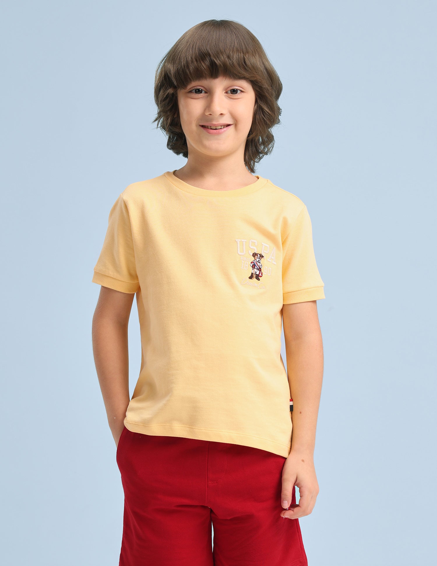 Solid Regular Fit T-Shirt Yellow - U.S. Polo Assn. India | Large