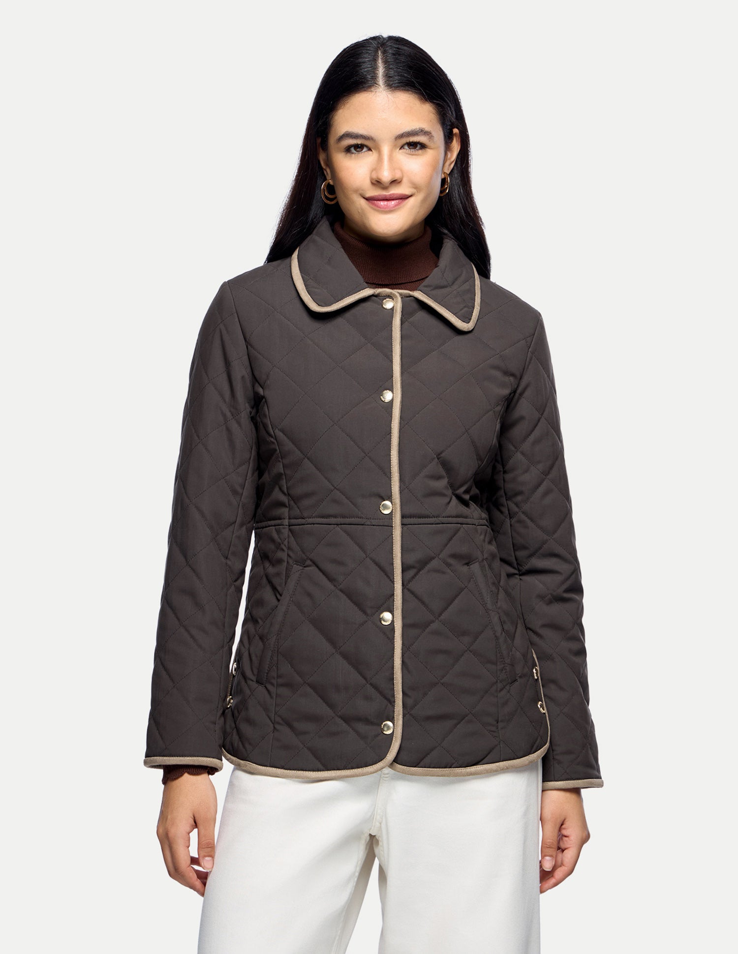 Suede Puffer Jacket Dark Brown - U.S. Polo Assn. India | Large