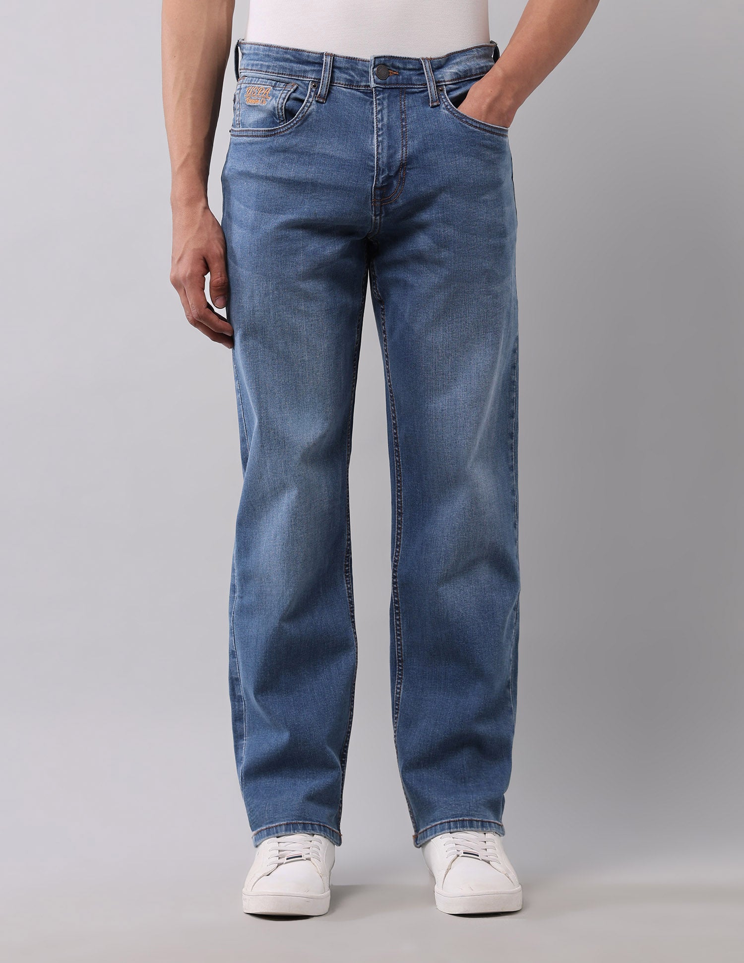 Shawn Relaxed Fit Blue Jeans Blue - U.S. Polo Assn. India | Large