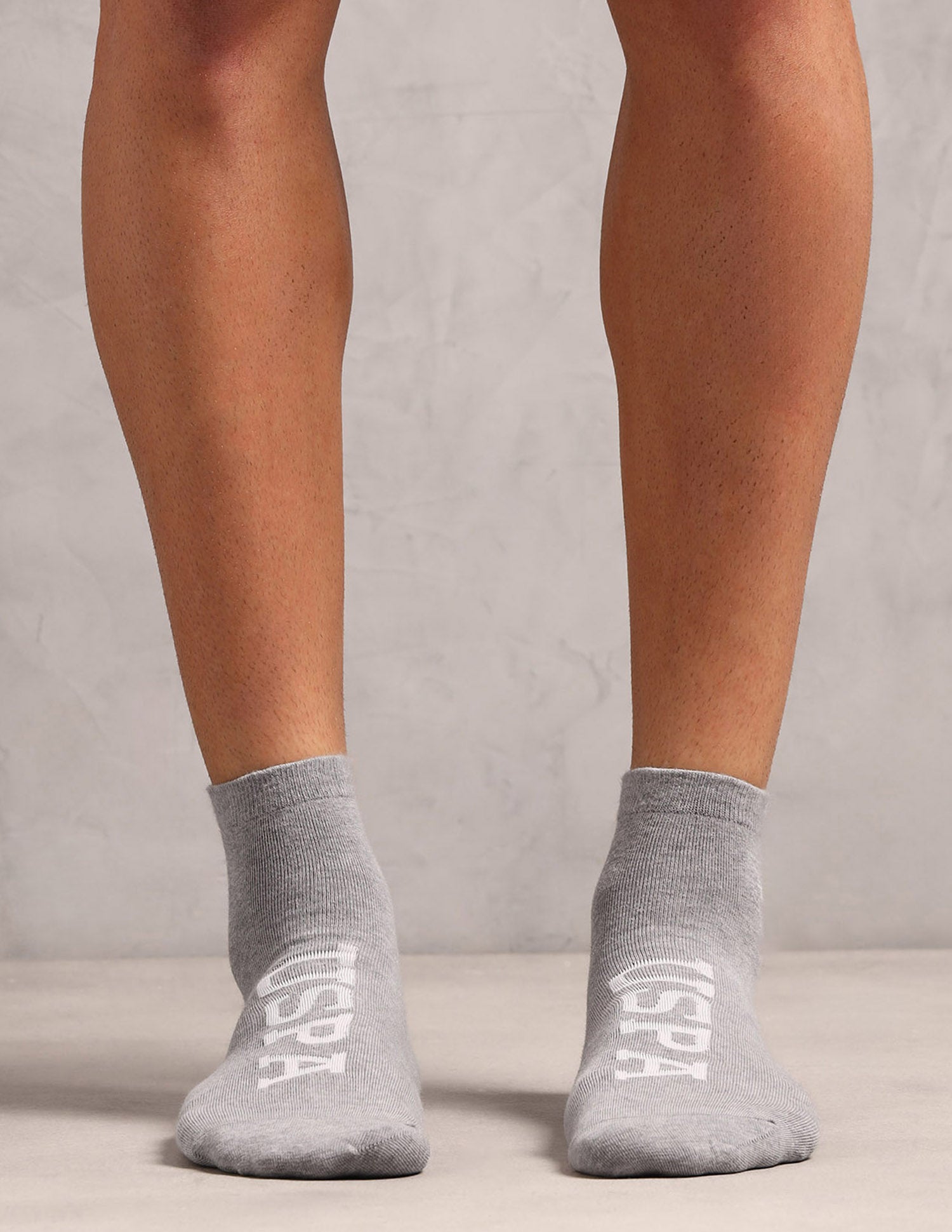 Brand Printed Cotton Stretch ES007 Socks - Pack Of 3 Black, Navy, Light Grey Mel - U.S. POLO ASSN. | Large