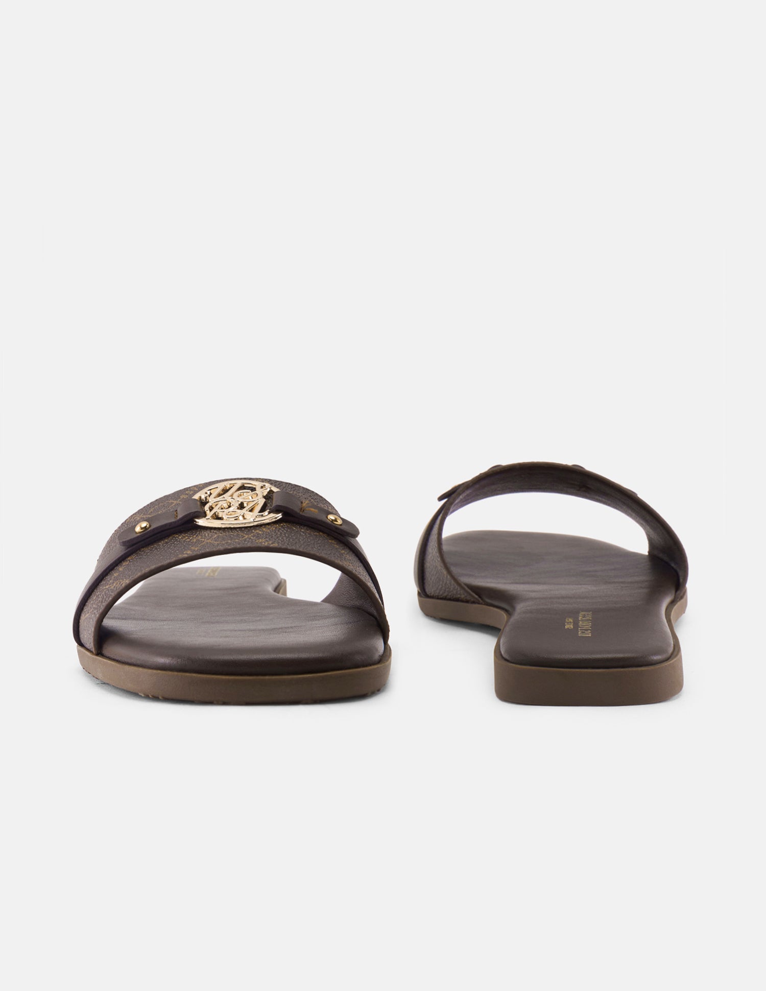 Adara Monogram Sandals Dark Brown - U.S. Polo Assn. India | Large