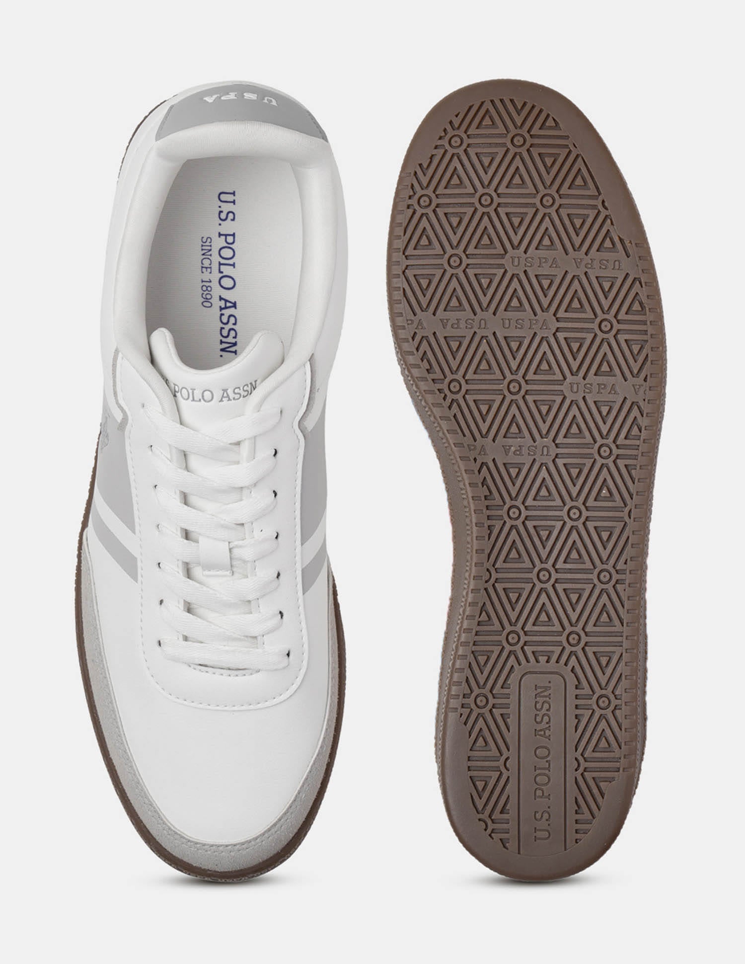 Men Hilton Colour Blocked Sneakers White - U.S. Polo Assn. India | Large