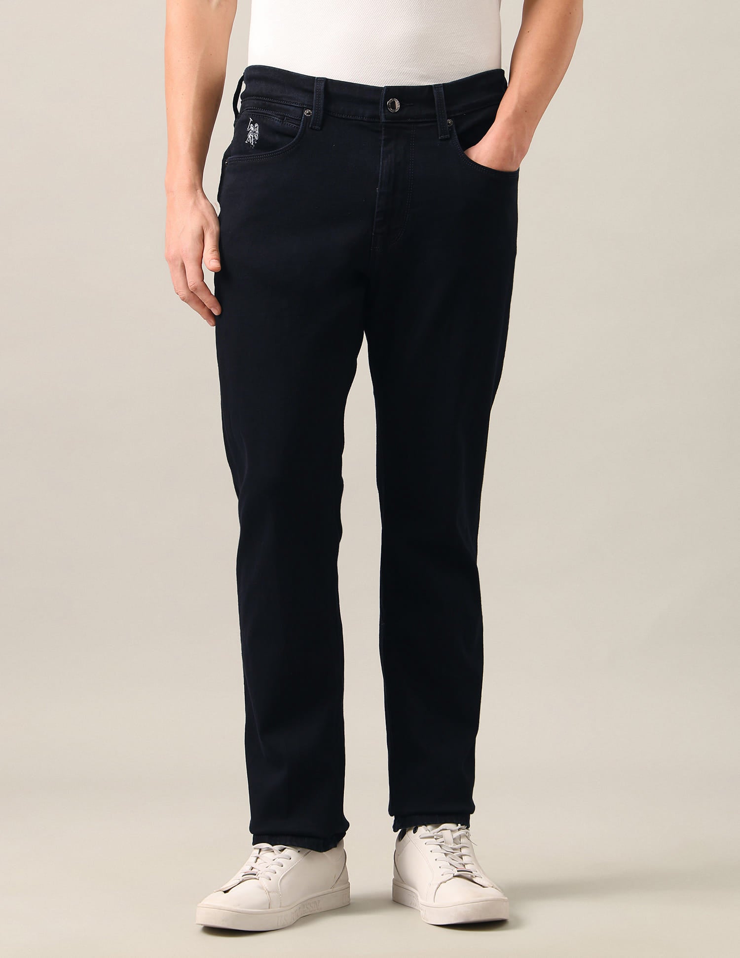 Harold Slim Straight Fit Blue Jeans Blue - U.S. Polo Assn. India | Large