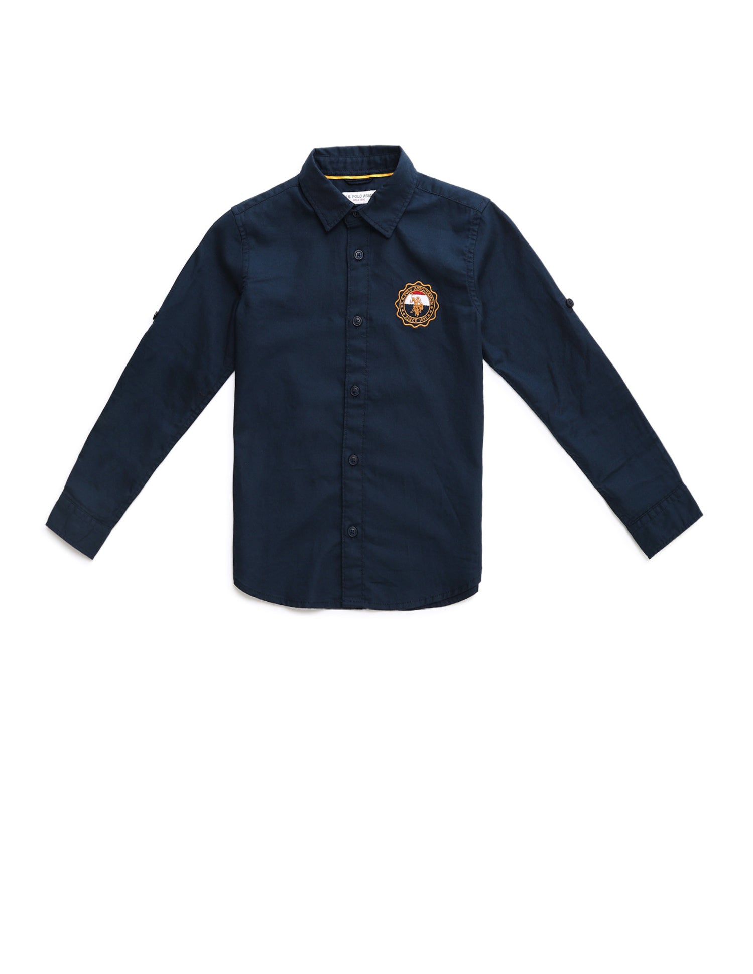 Boys Regular Fit Twill Weave Graphic Shirt Navy - U.S. Polo Assn. India | Large