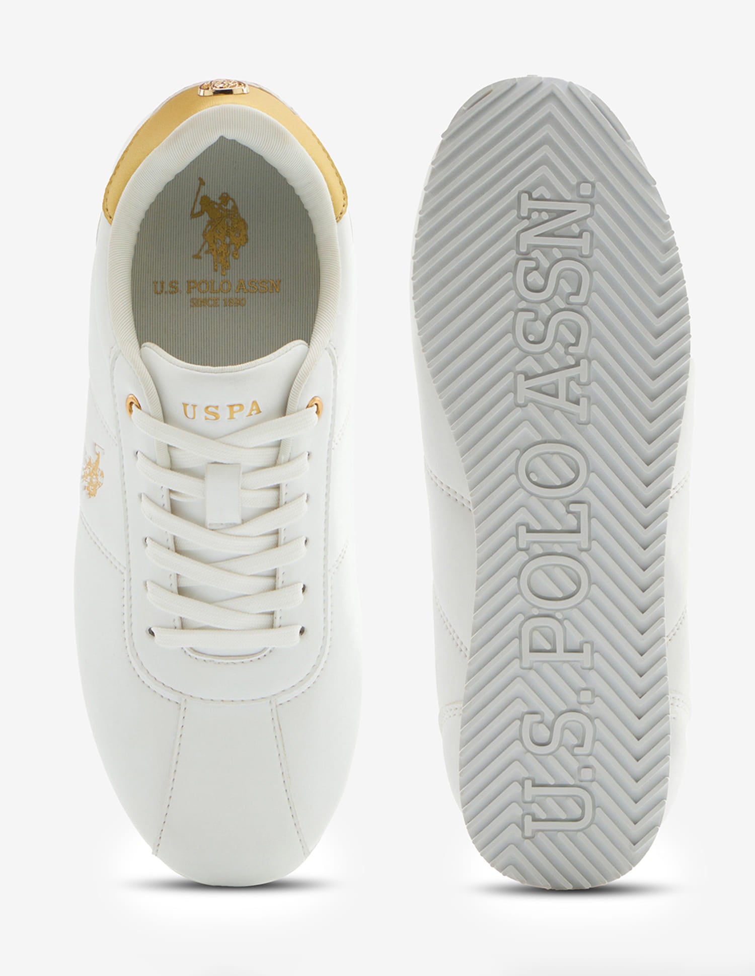 Aina Lace-Ups Light Weight Sneakers White - U.S. Polo Assn. India | Large