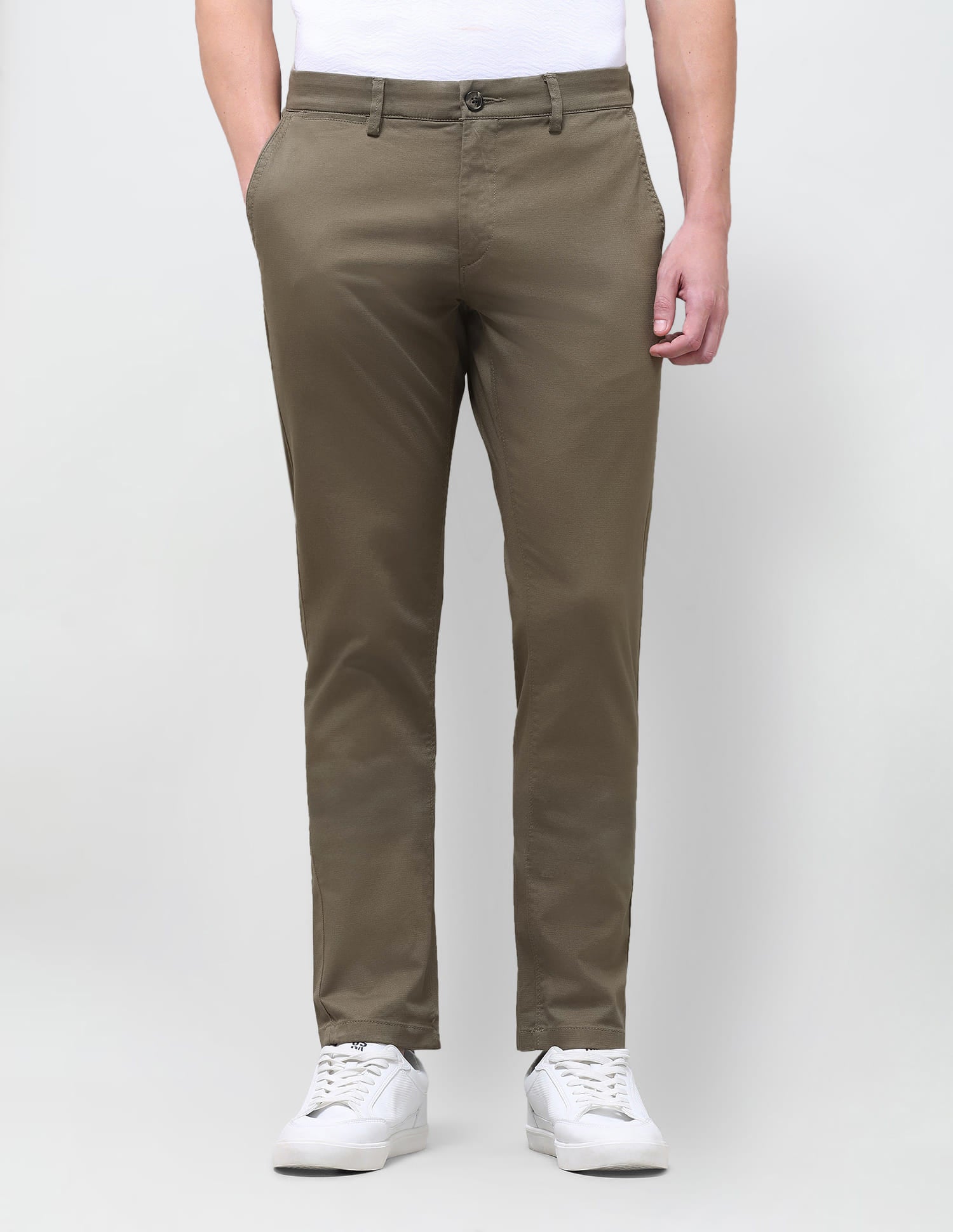 Solid Regular Fit Trouser Green - U.S. Polo Assn. India | Large