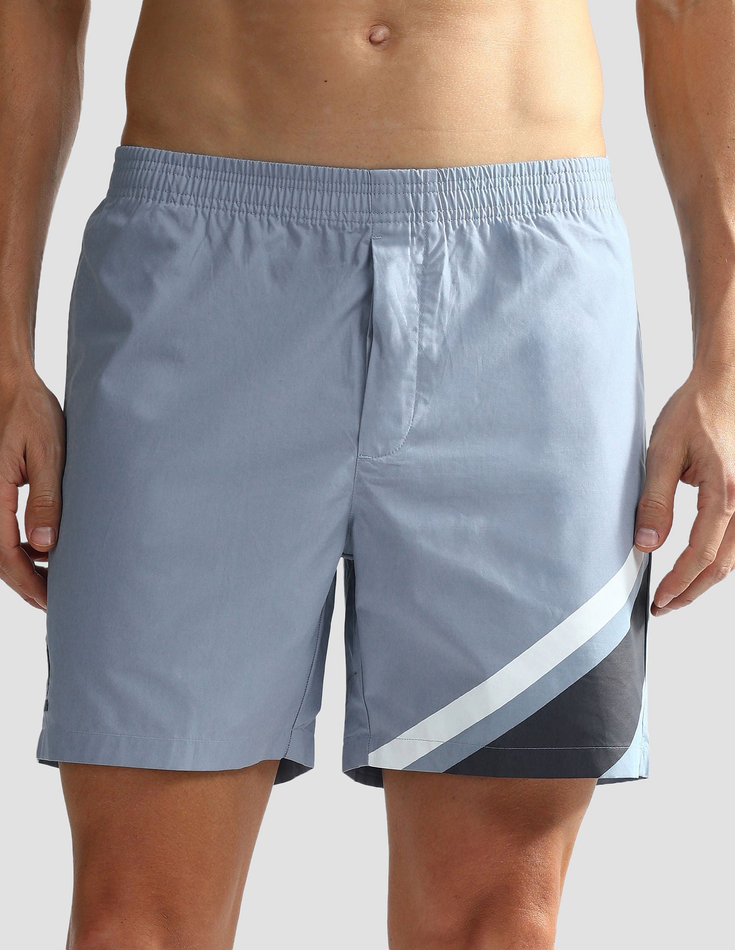 Mid Rise Solid OEX06 Shorts - Pack Of 1 Dusty Blue - U.S. POLO ASSN. | Large