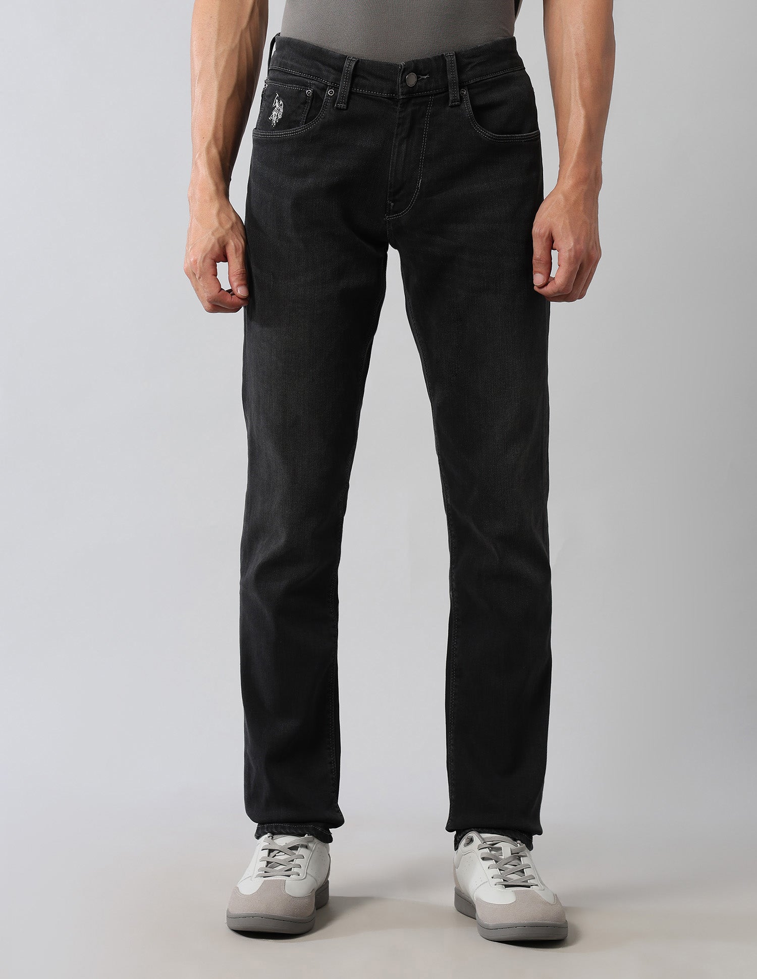 Brandon Slim Tapered Fit Black Jeans Black - U.S. POLO ASSN. | Large