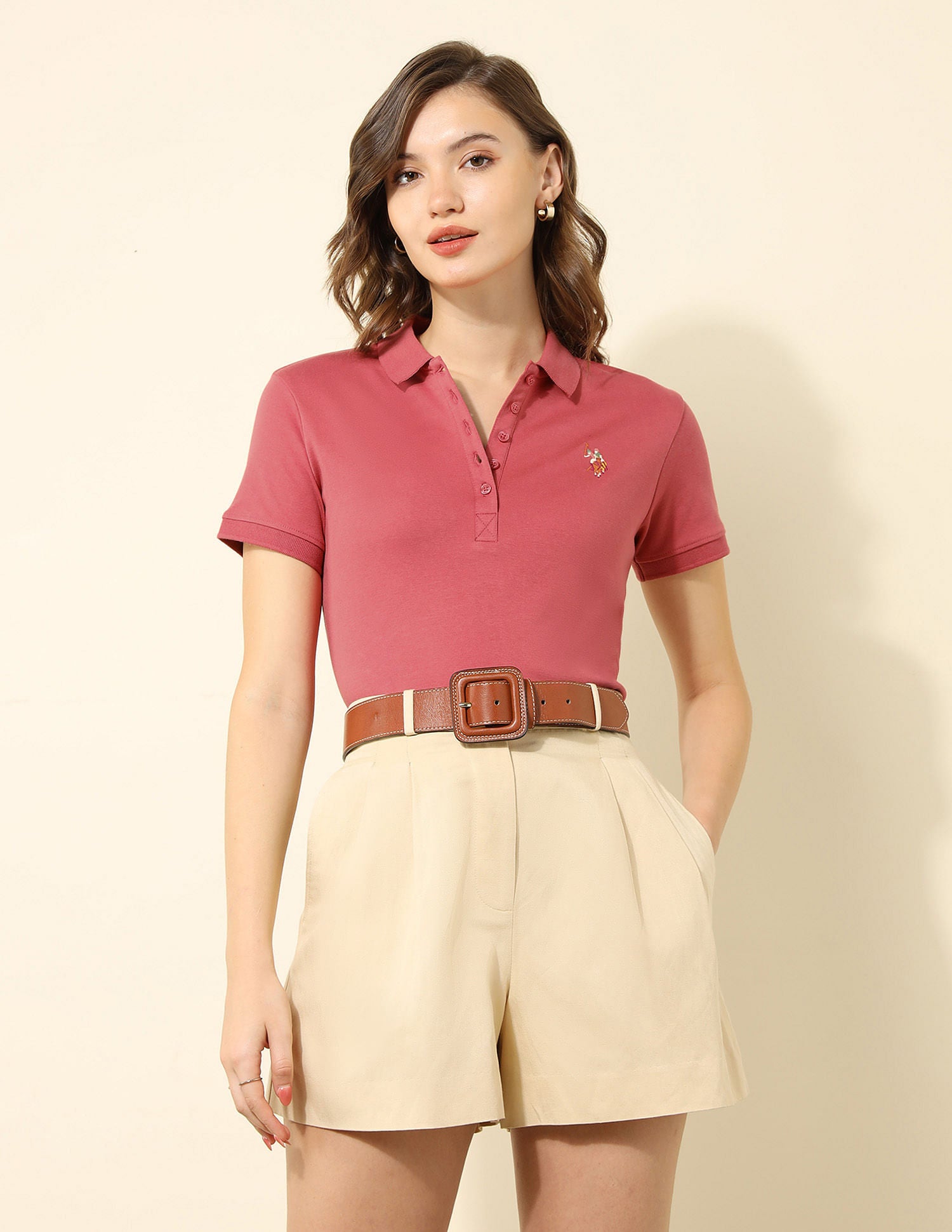 Regular Fit Polo Shirt Pink - U.S. POLO ASSN. | Large