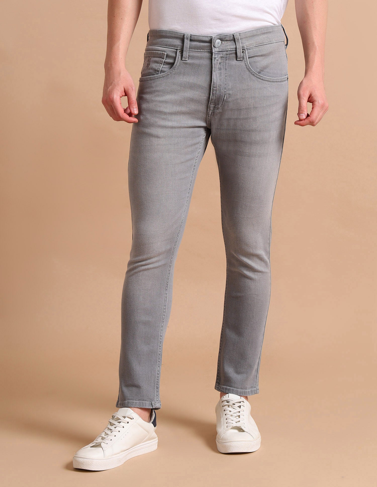 Henry Tapered Cropped Fit Grey Jeans Grey - U.S. POLO ASSN. | Large