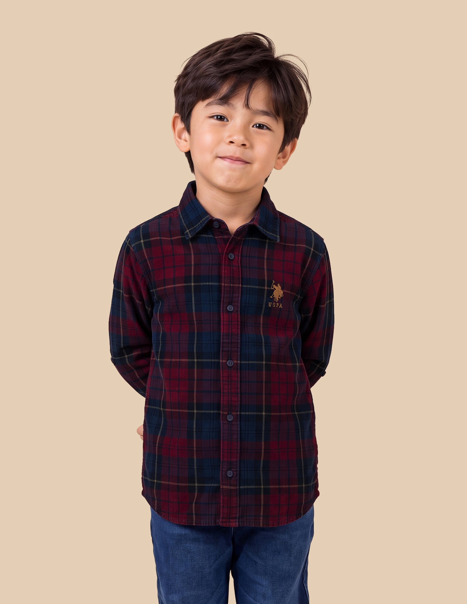 Tartan Checked Corduroy Shirt Red - U.S. Polo Assn. India | Large