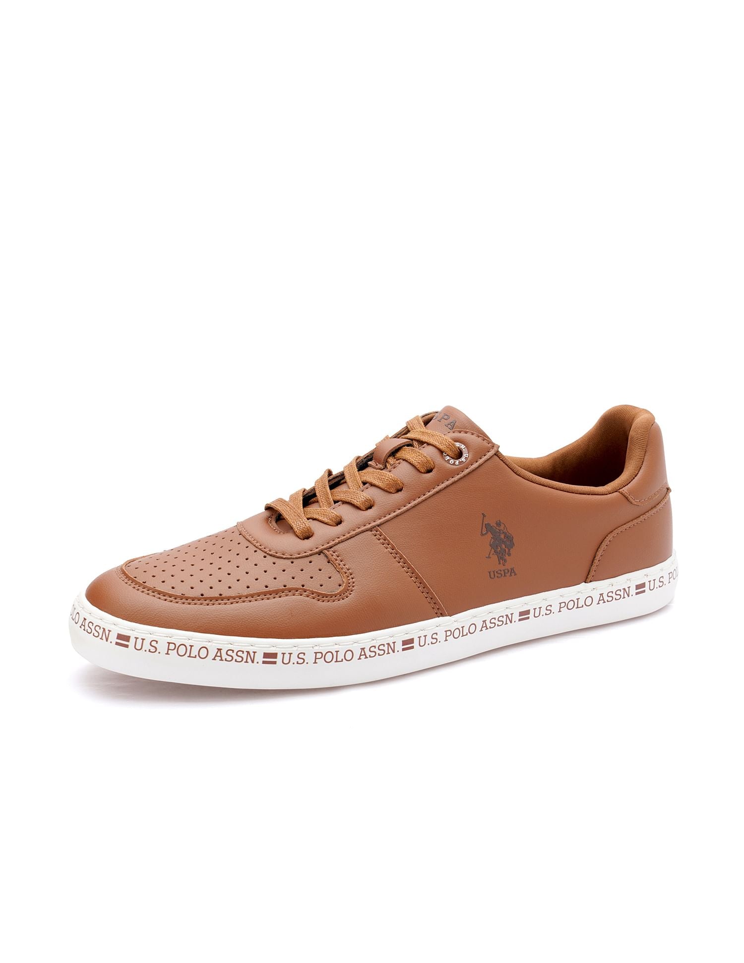 Men Contrast Midsole Conrad Sneakers Tan - U.S. POLO ASSN. | Large
