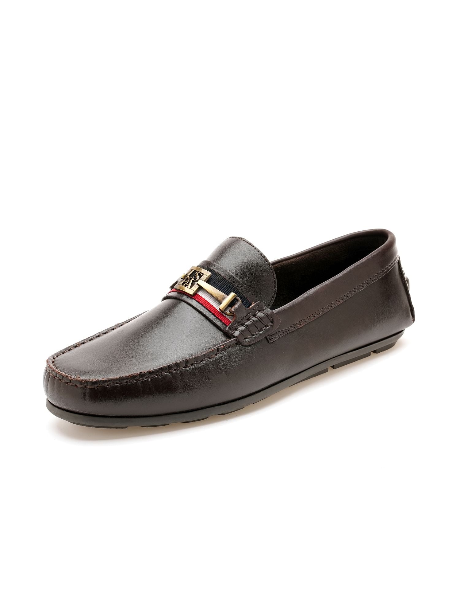 Men Patra Solid Loafers Brown - U.S. POLO ASSN. | Large
