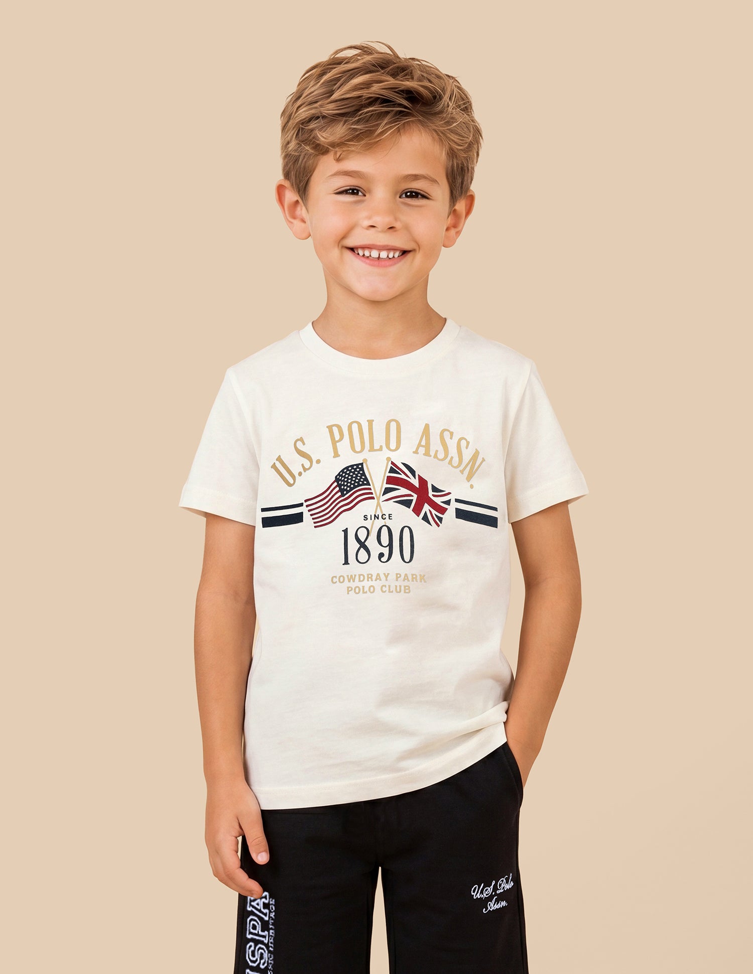Graphic Brand Printed Regular Fit T-Shirt White - U.S. Polo Assn. India | Large