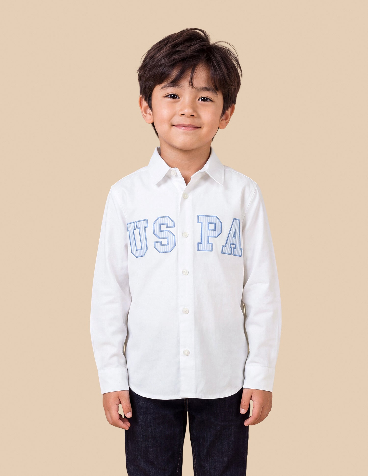 Brand Applique Oxford Shirt White - U.S. Polo Assn. India | Large