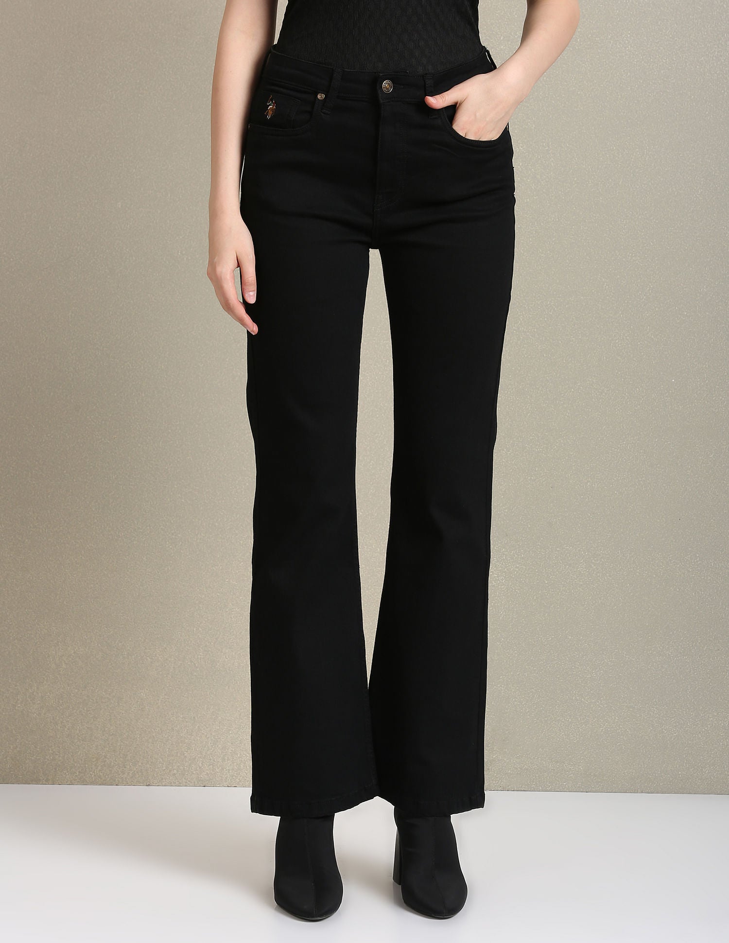 Bootcut Fit Black Jeans Black - U.S. POLO ASSN. | Large