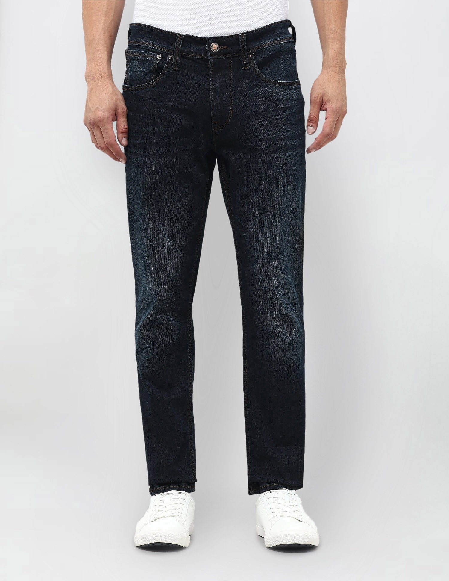 Brandon Slim Tapered Fit Blue Jeans Dark Blue - U.S. POLO ASSN. | Large