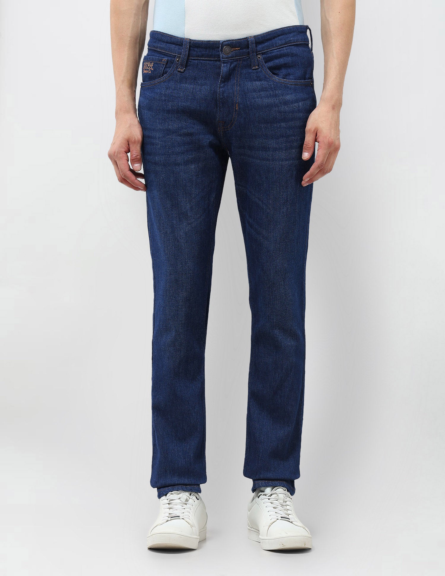 Brandon Slim Tapered Fit Whiskered Jeans Indigo - U.S. POLO ASSN. | Large