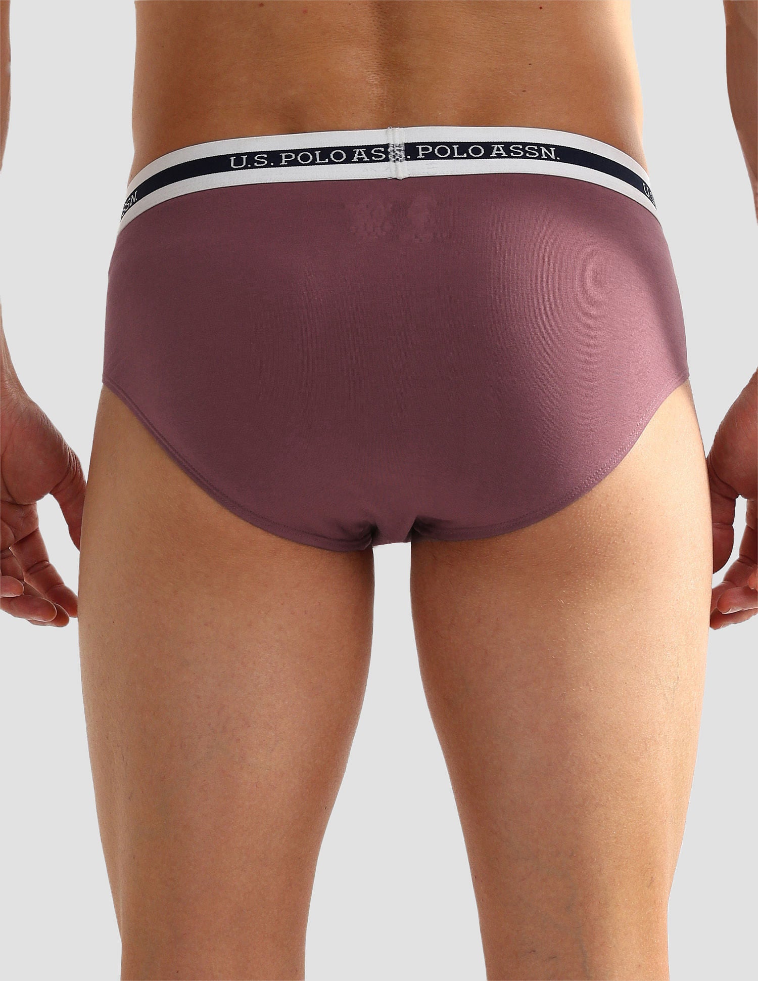 Elasticized Waist OEB09 Briefs - Pack Of 2 Dusty Pink and Pastel Blue - U.S. POLO ASSN. | Large