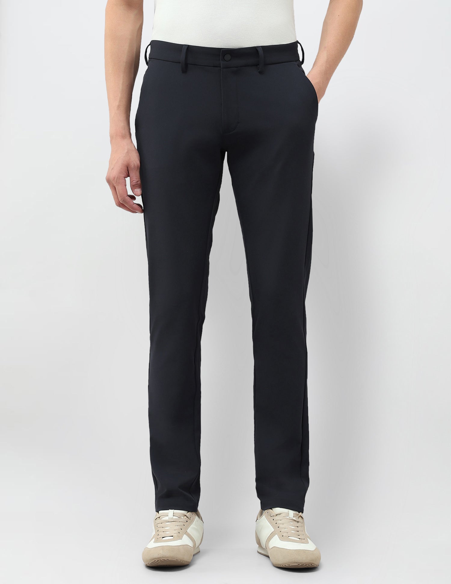 Satin Austin Slim Fit Trousers Navy - U.S. Polo Assn. India | Large