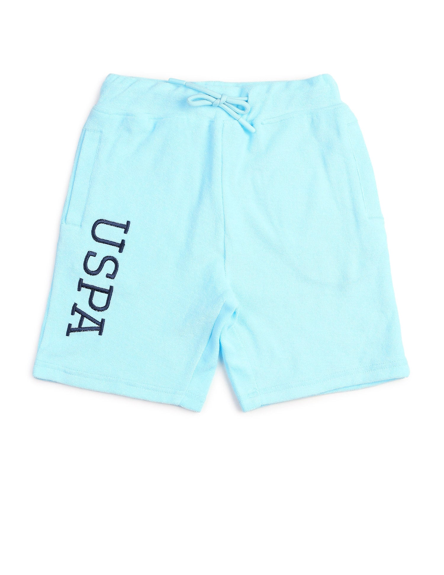 Boys Brand Embroidered Regular Fit Shorts Light Blue - U.S. POLO ASSN. | Large