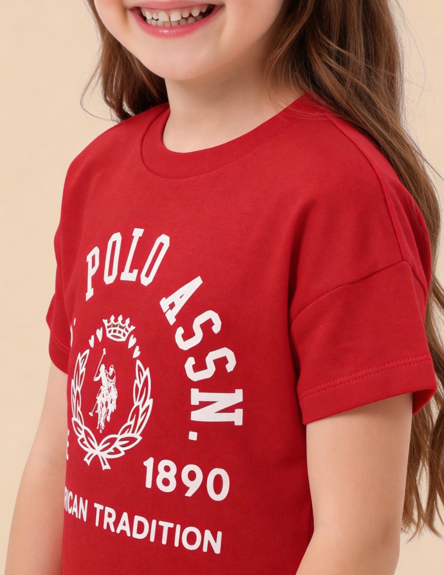 Brand Printed Regular Fit Top Red - U.S. Polo Assn. India | Large