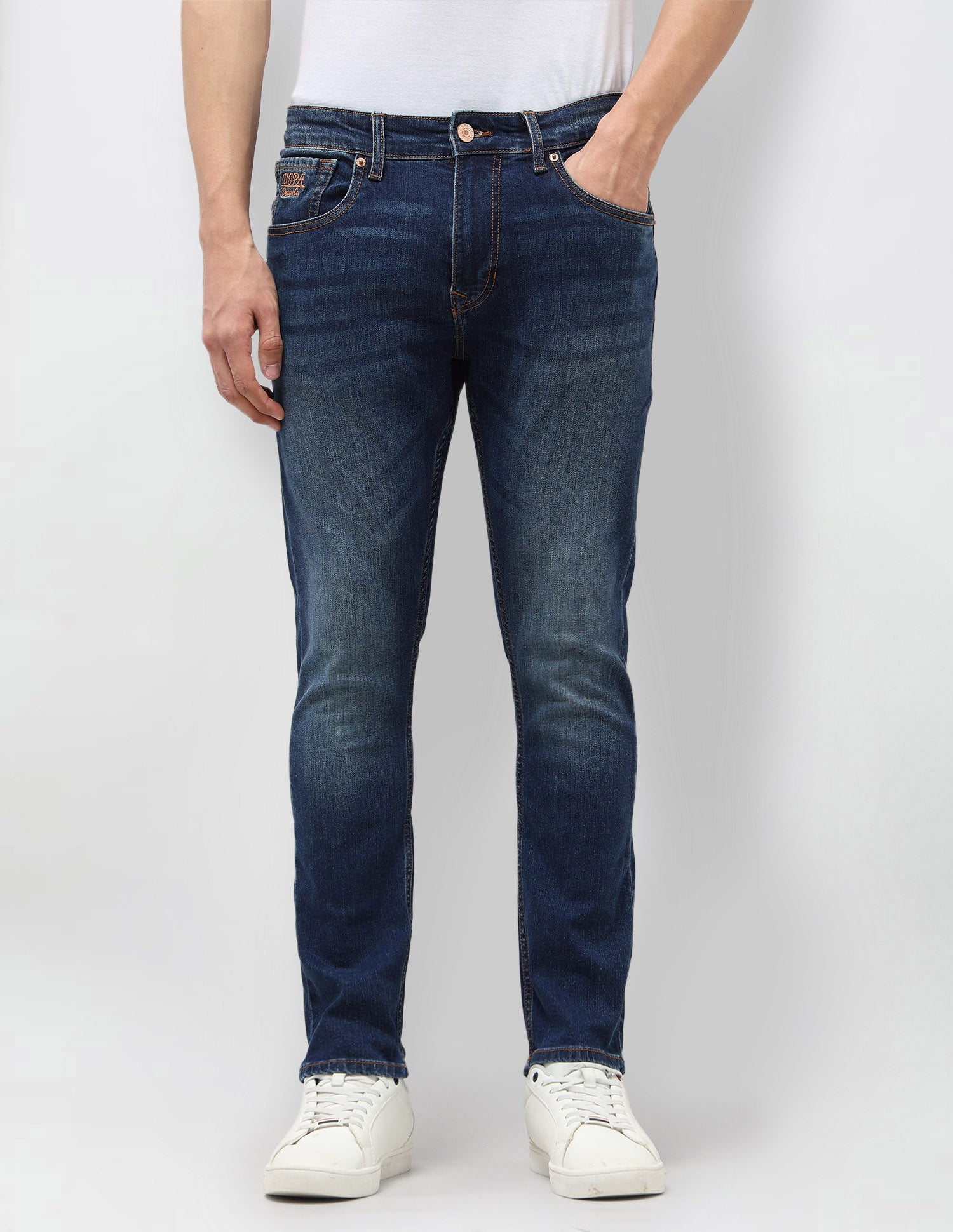 Henry Tapered Fit Blue Jeans Blue - U.S. Polo Assn. India | Large