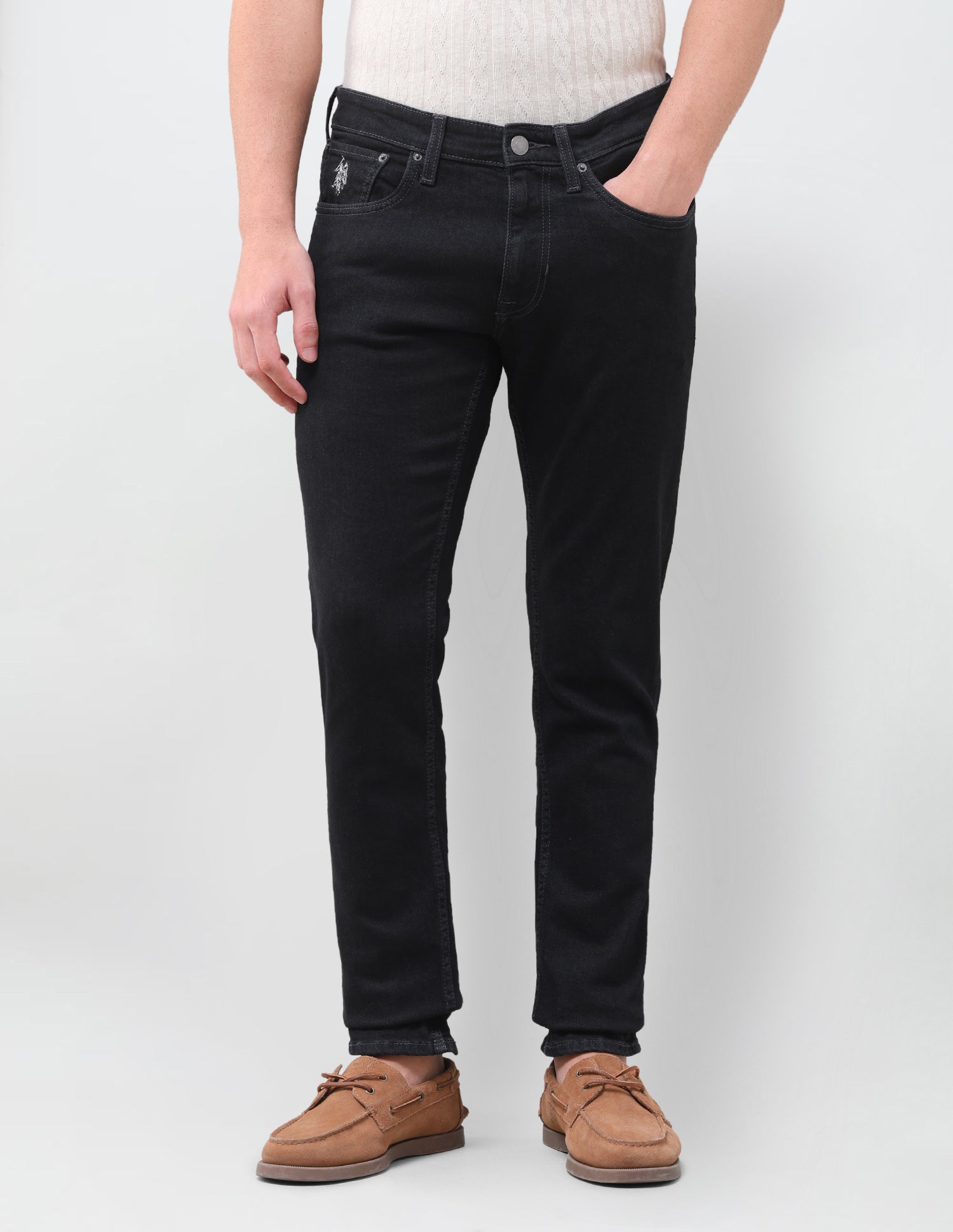 Brandon Slim-Tapered Fit Black Jeans Black - U.S. Polo Assn. India | Large