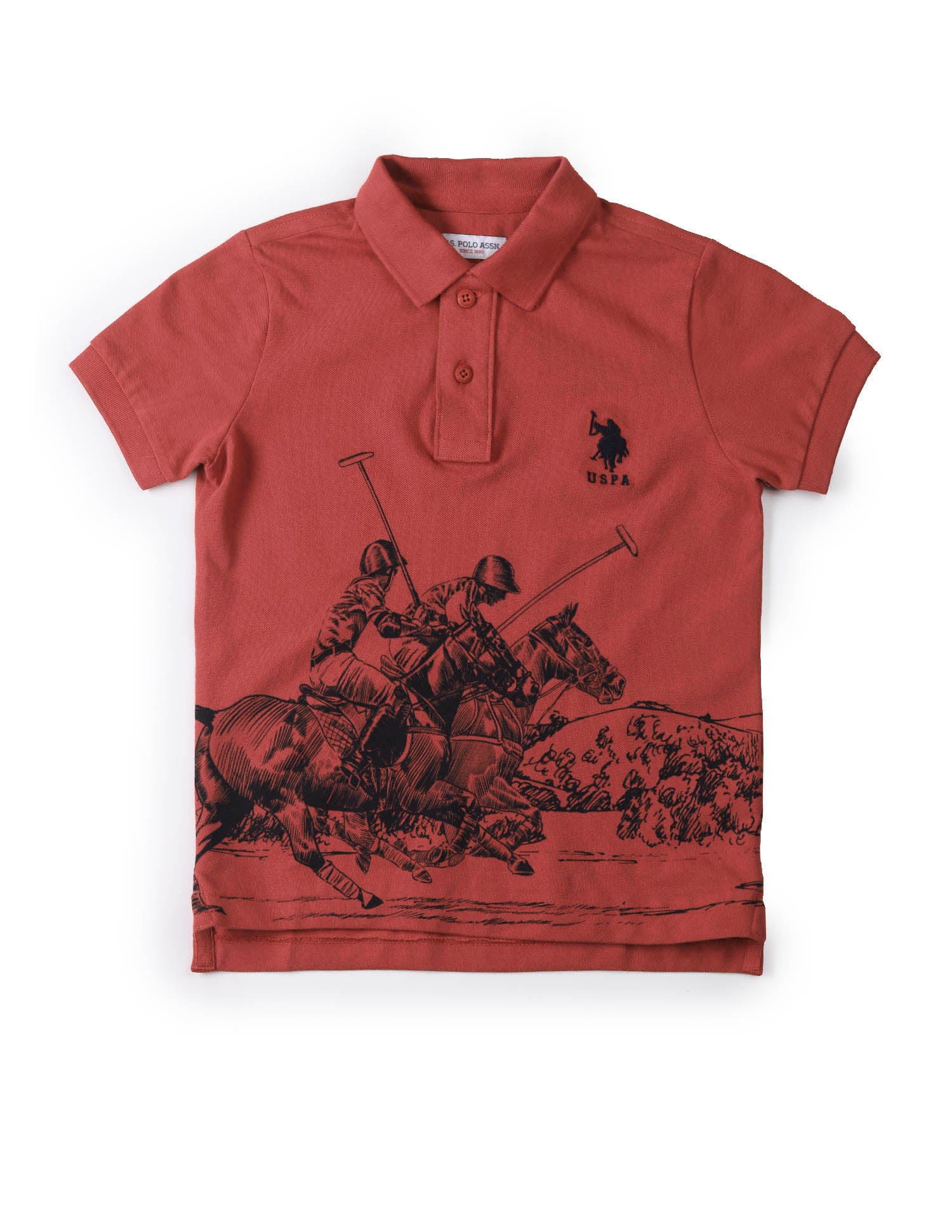 UKTSH1776 RUST Boys T-Shirt Rust - U.S. POLO ASSN. | Large