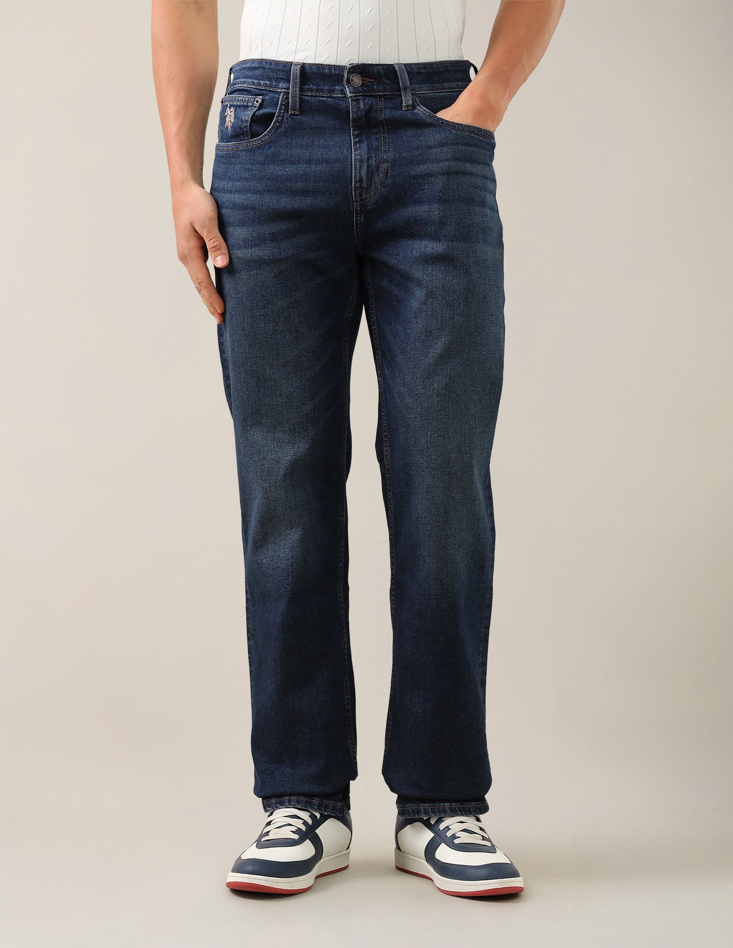 Shawn Relaxed Fit Blue Jeans Dark Blue - U.S. Polo Assn. India | Large