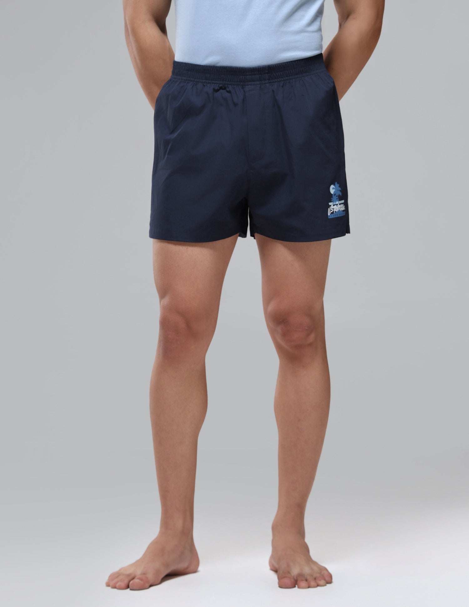 Pure Cotton Mid Rise OEX14 Boxers - Pack Of 1 Uspa Navy - U.S. Polo Assn. India | Large