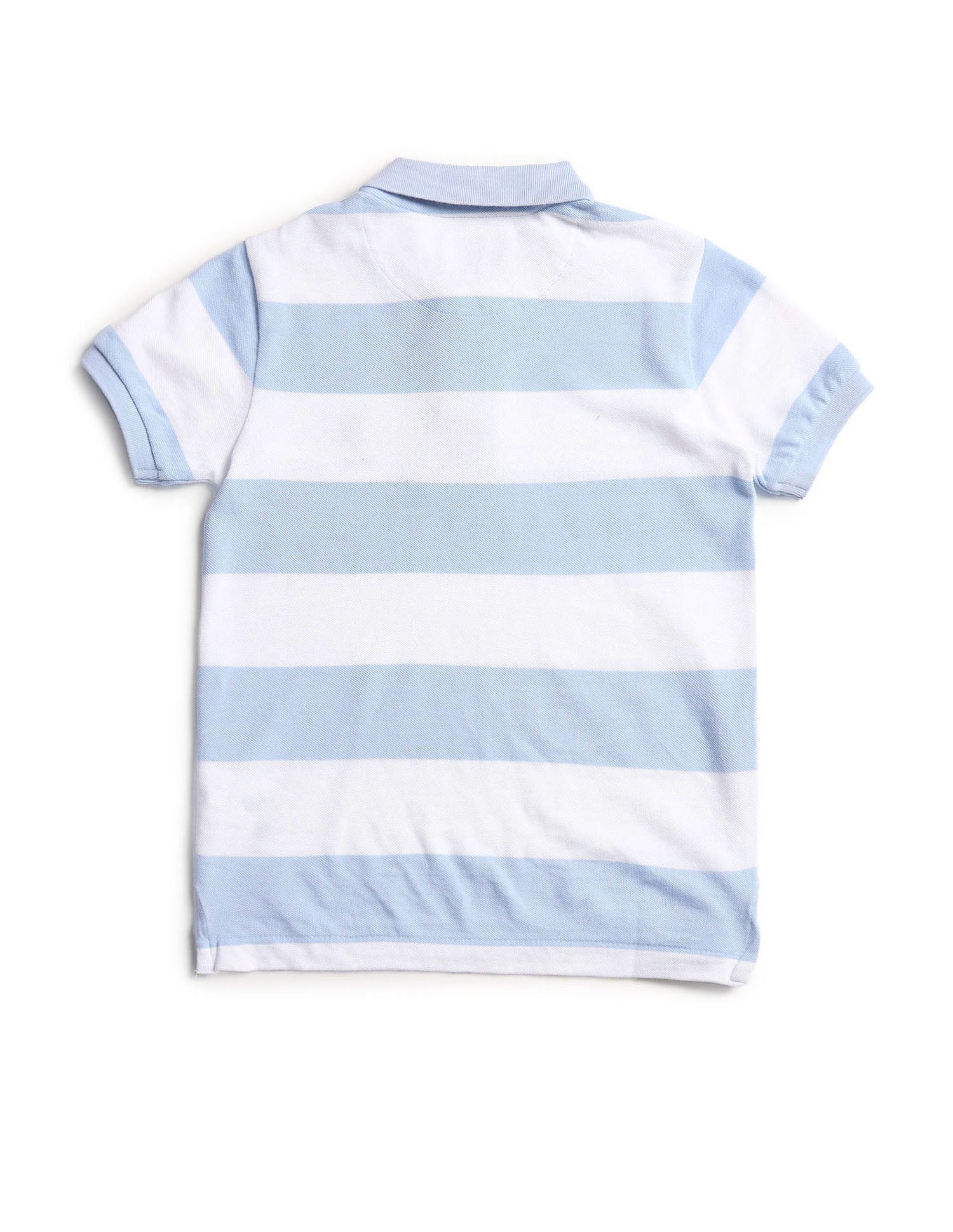 Boys Regular Fit Horizontal Striped Polo Shirt Light Blue - U.S. POLO ASSN. | Large