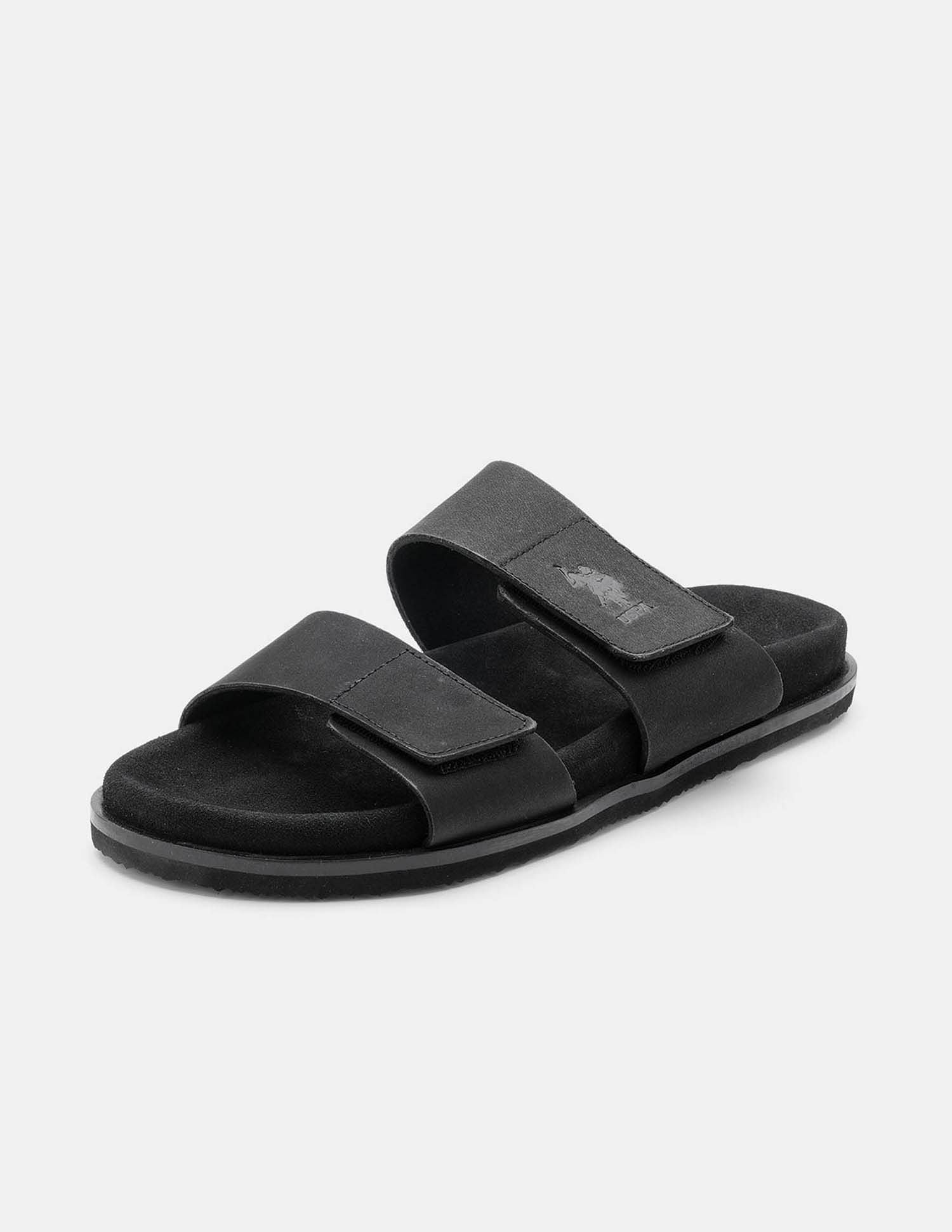 Men Griz Velcro Slippers Black - U.S. Polo Assn. India | Large