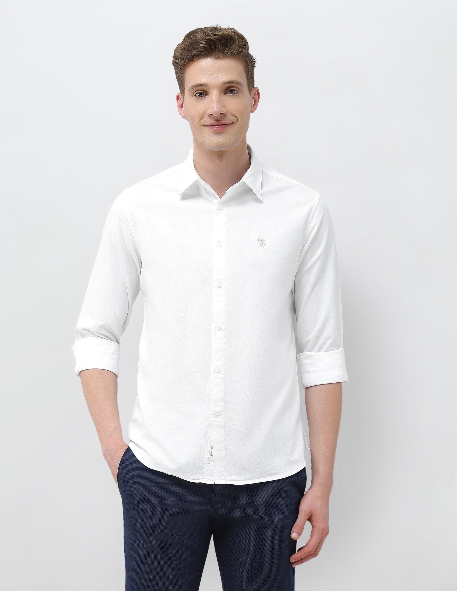 Tailored Fit Oxford Shirt White - U.S. Polo Assn. India | Large