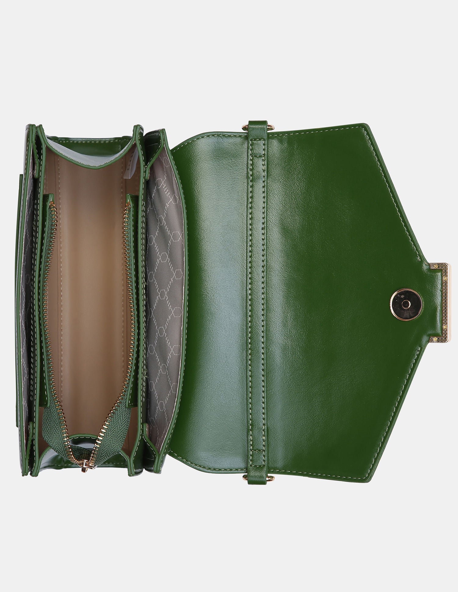 Women Bliss Sling Bag with Solid Structured Design Green - U.S. POLO ASSN. | Large