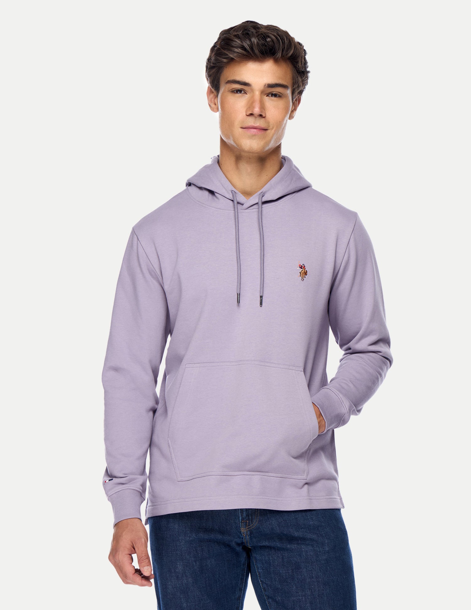 Solid Regular Fit Sweatshirt Lilac - U.S. Polo Assn. India | Large