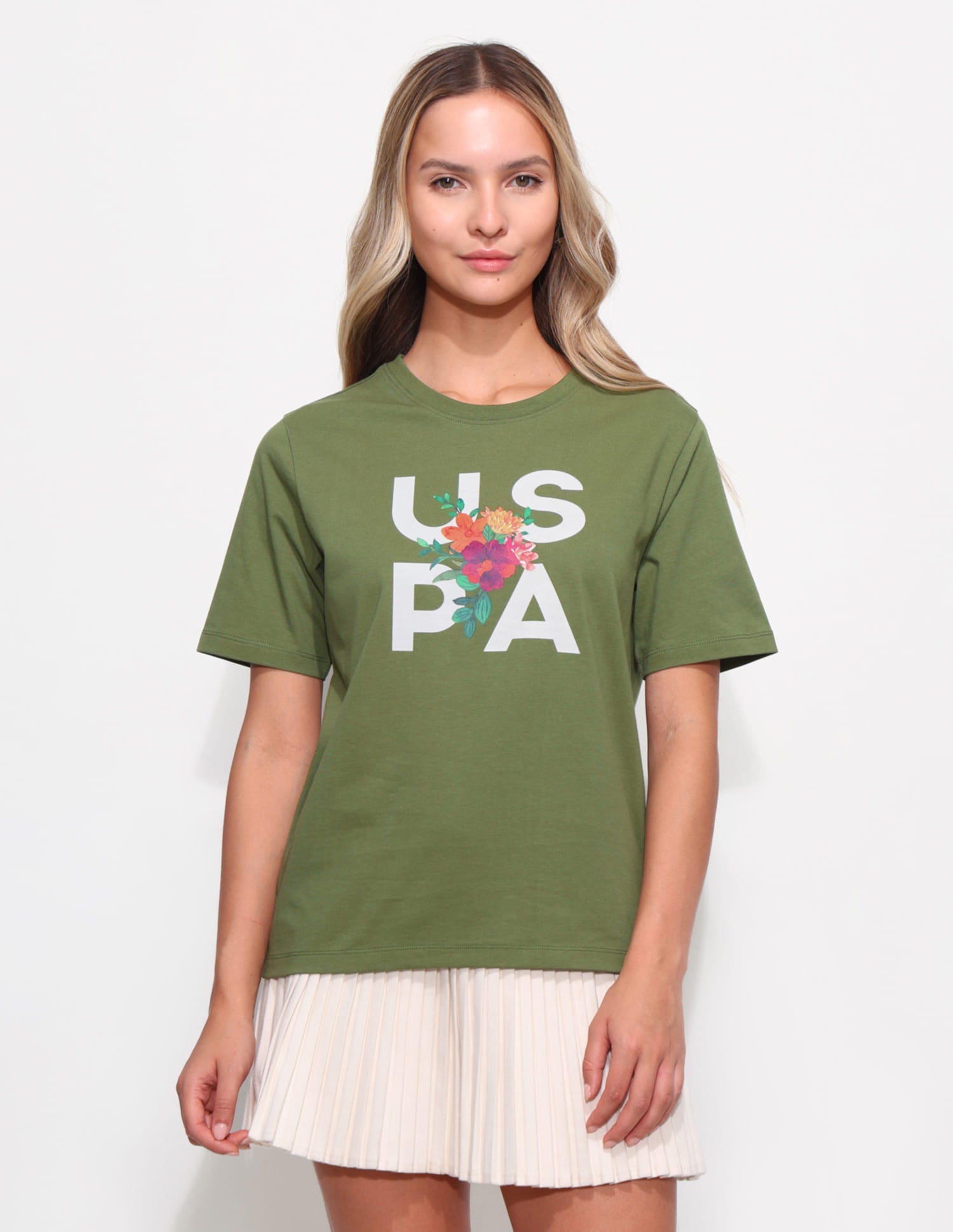 Relaxed Fit Brand Printed T-Shirt Green - U.S. Polo Assn. India | Large