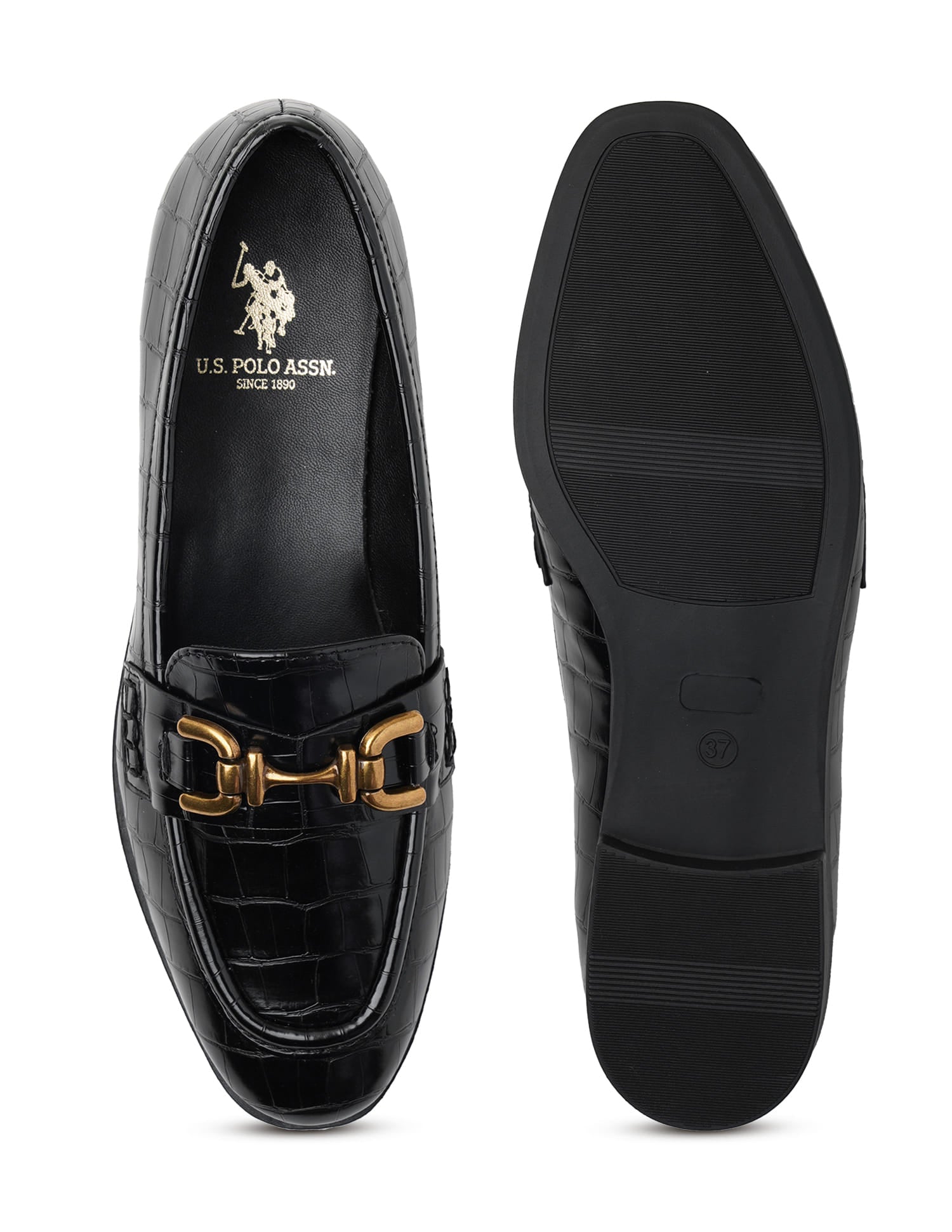 Luna Black Loafers Black - U.S. Polo Assn. India | Large