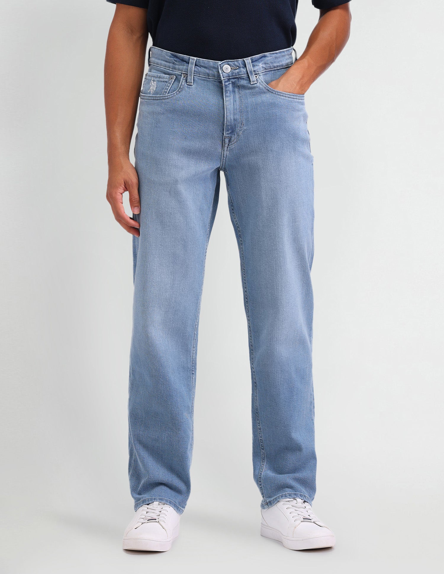 Mid Rise Shawn Relaxed Fit Jeans Blue - U.S. Polo Assn. India | Large