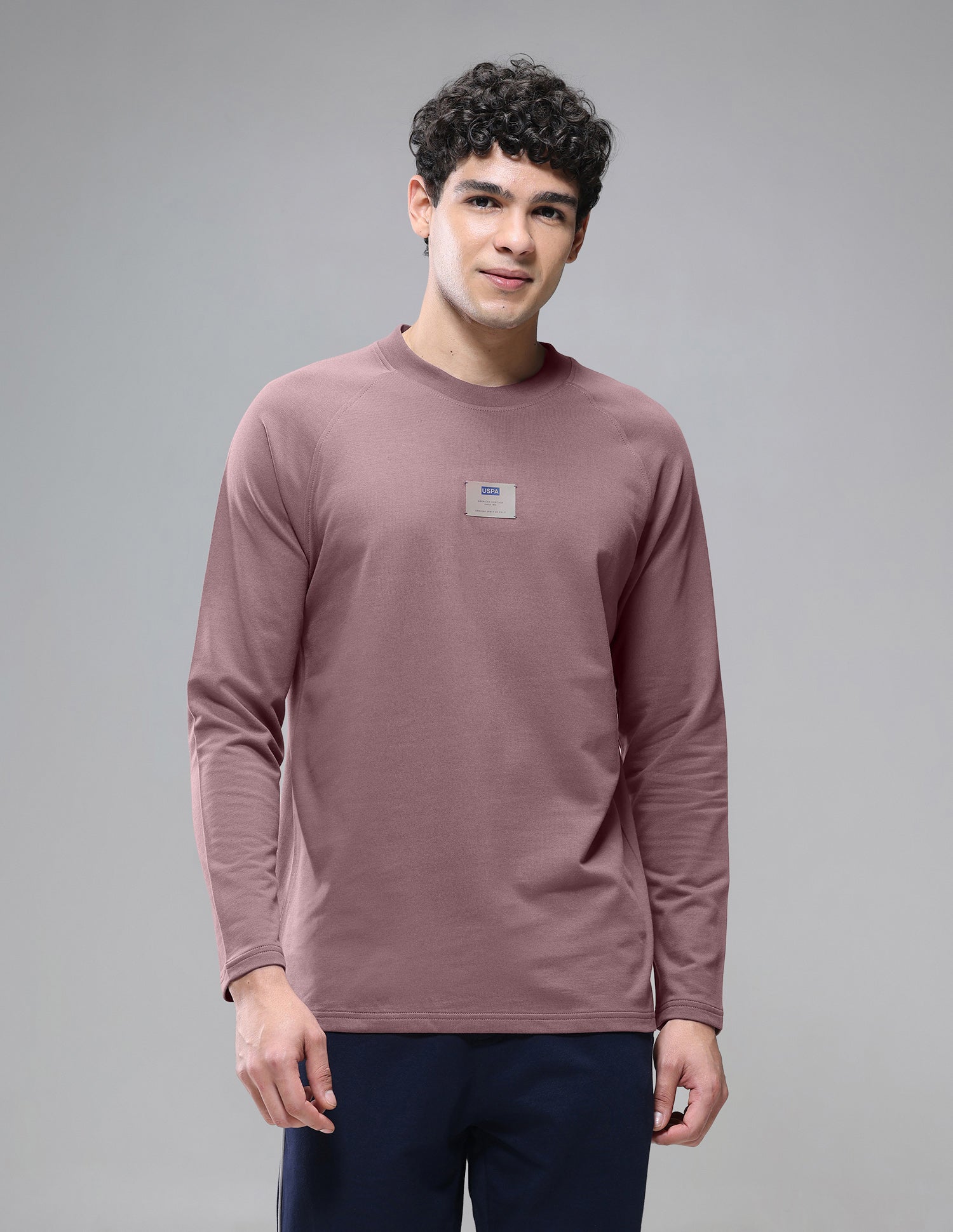 Raglan Full Sleeve Loopknit Lounge T-Shirt Marron - U.S. Polo Assn. India | Large