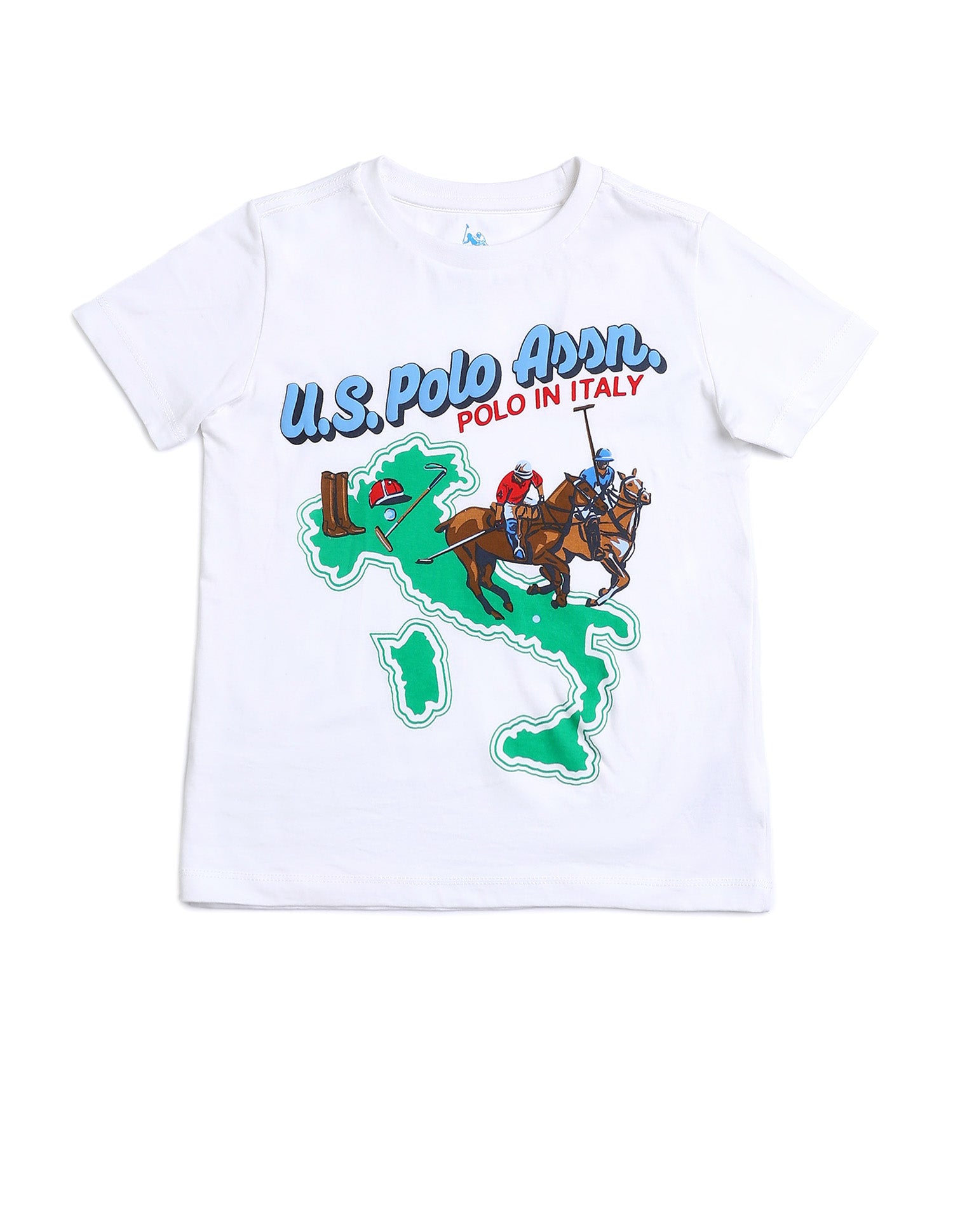 Boys Graphic Printed Regular Fit T-Shirt White - U.S. POLO ASSN. | Large