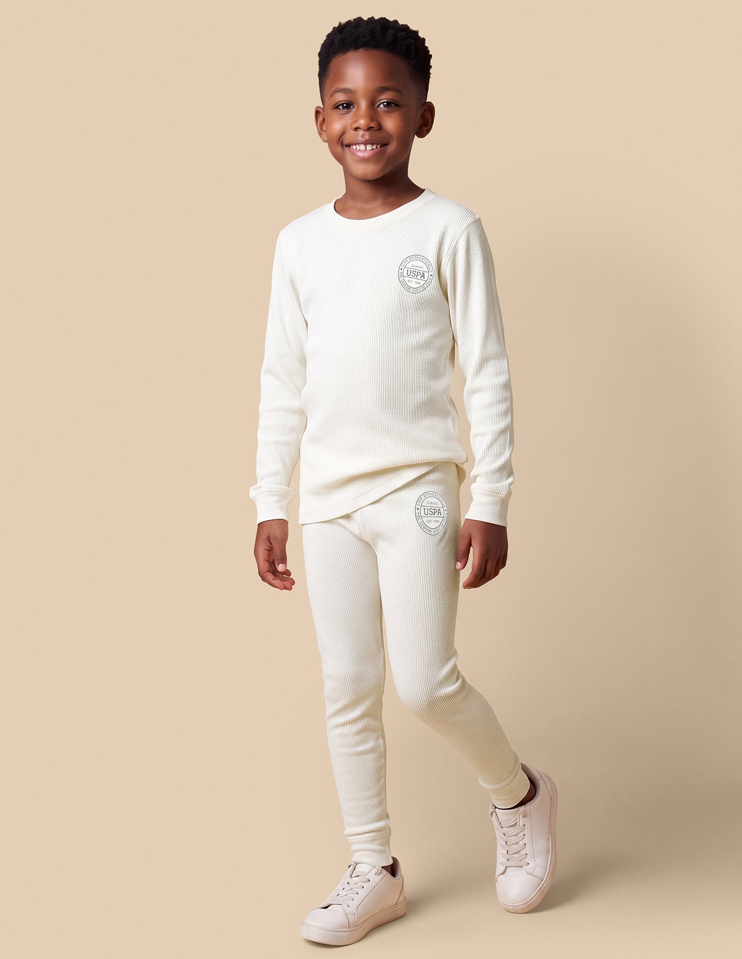 Kid's Thermal set Ecru - U.S. Polo Assn. India | Large