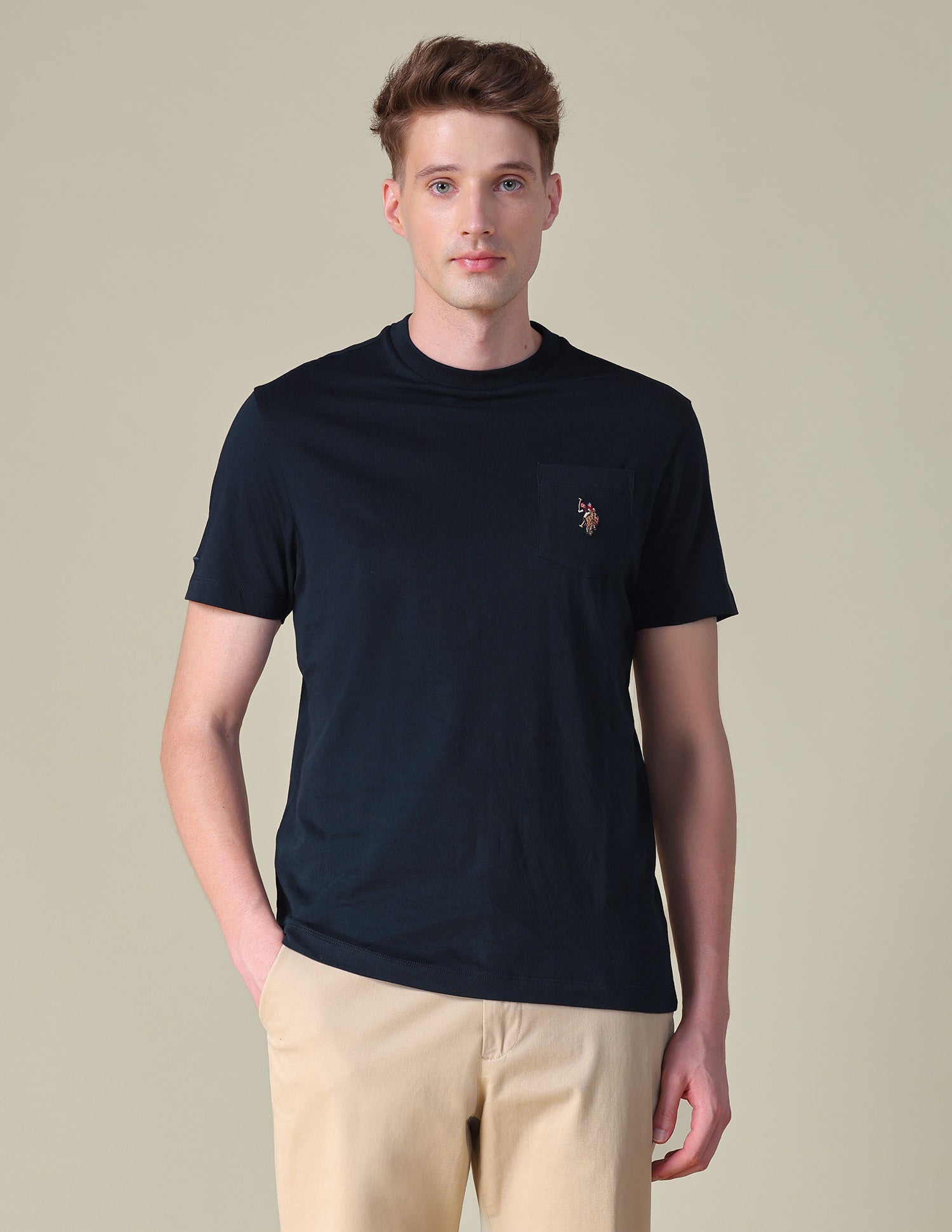 Solid Slim Fit T-Shirt Navy - U.S. POLO ASSN. | Large