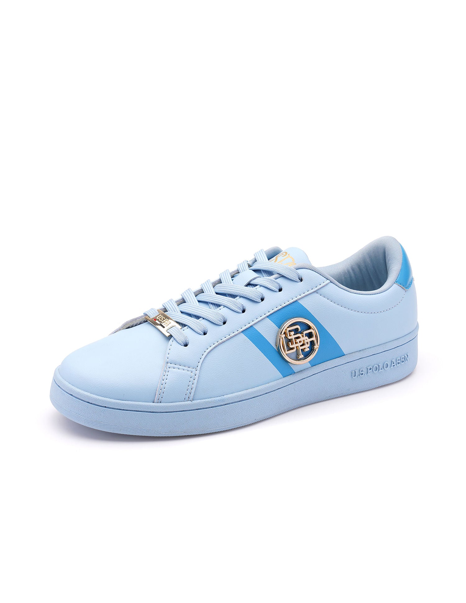Women Emery 3.0 Striped Sneakers Light Blue - U.S. POLO ASSN. | Large