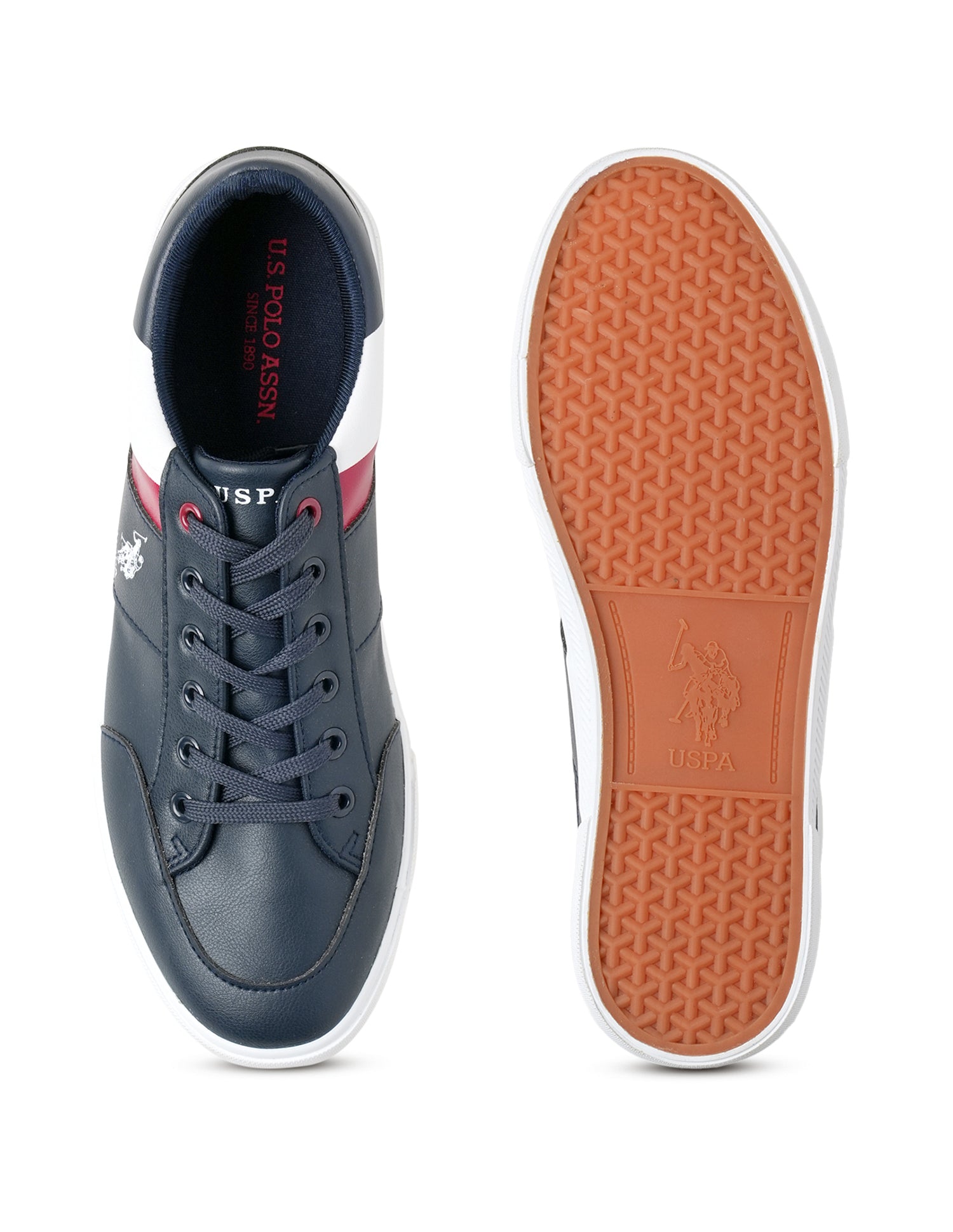 Men Abstract Narlin Sneakers Black - U.S. Polo Assn. India | Large