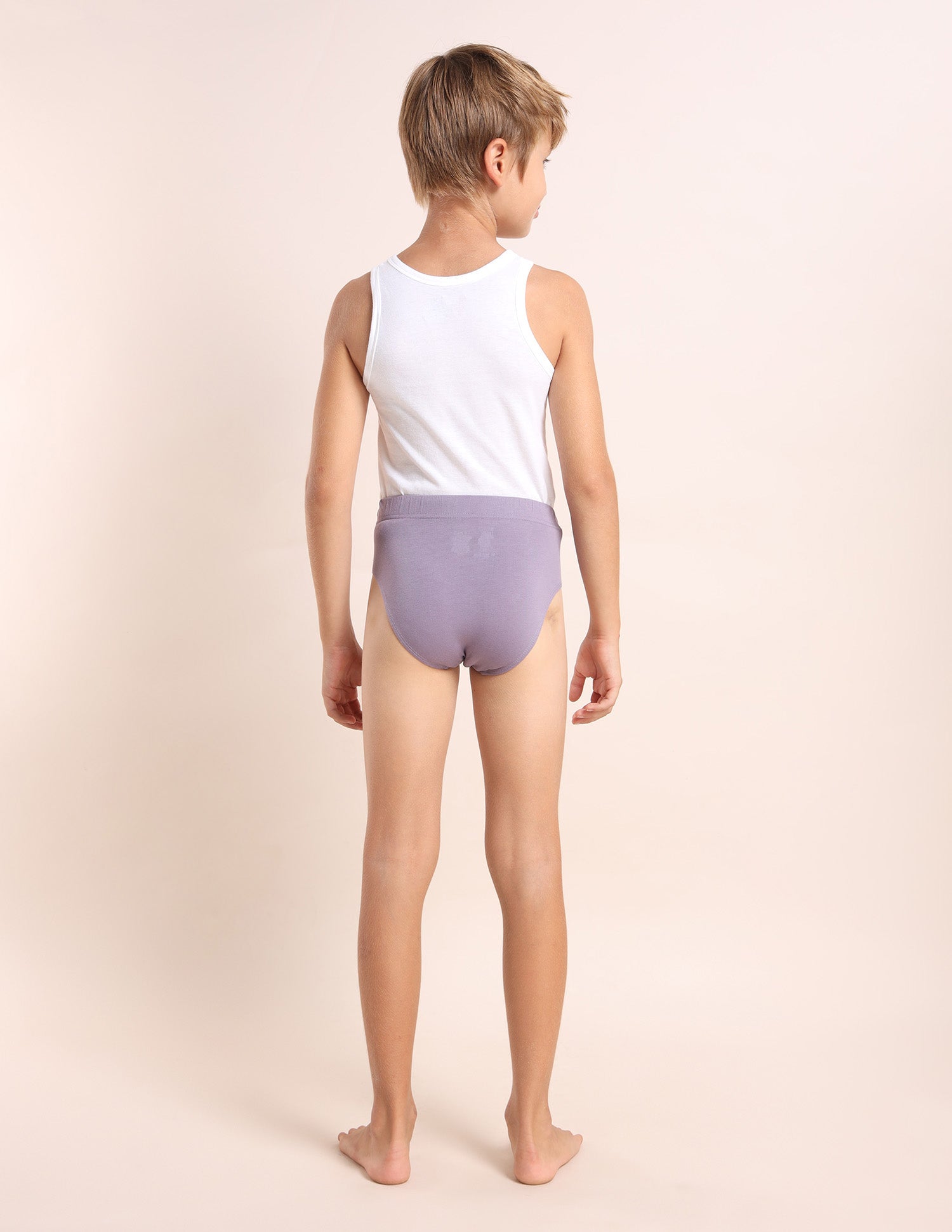 Boys Cotton Spandex Solid Briefs - Pack Of 3 Orange, Purple and Yellow - U.S. POLO ASSN. | Large