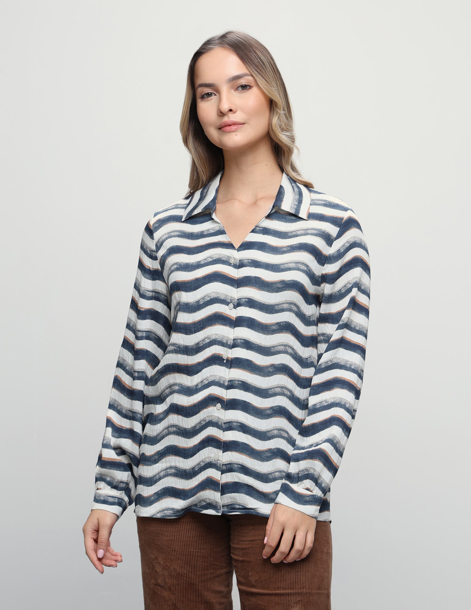 All-Over Printed Relaxed Fit Shirt Navy - U.S. Polo Assn. India | Large