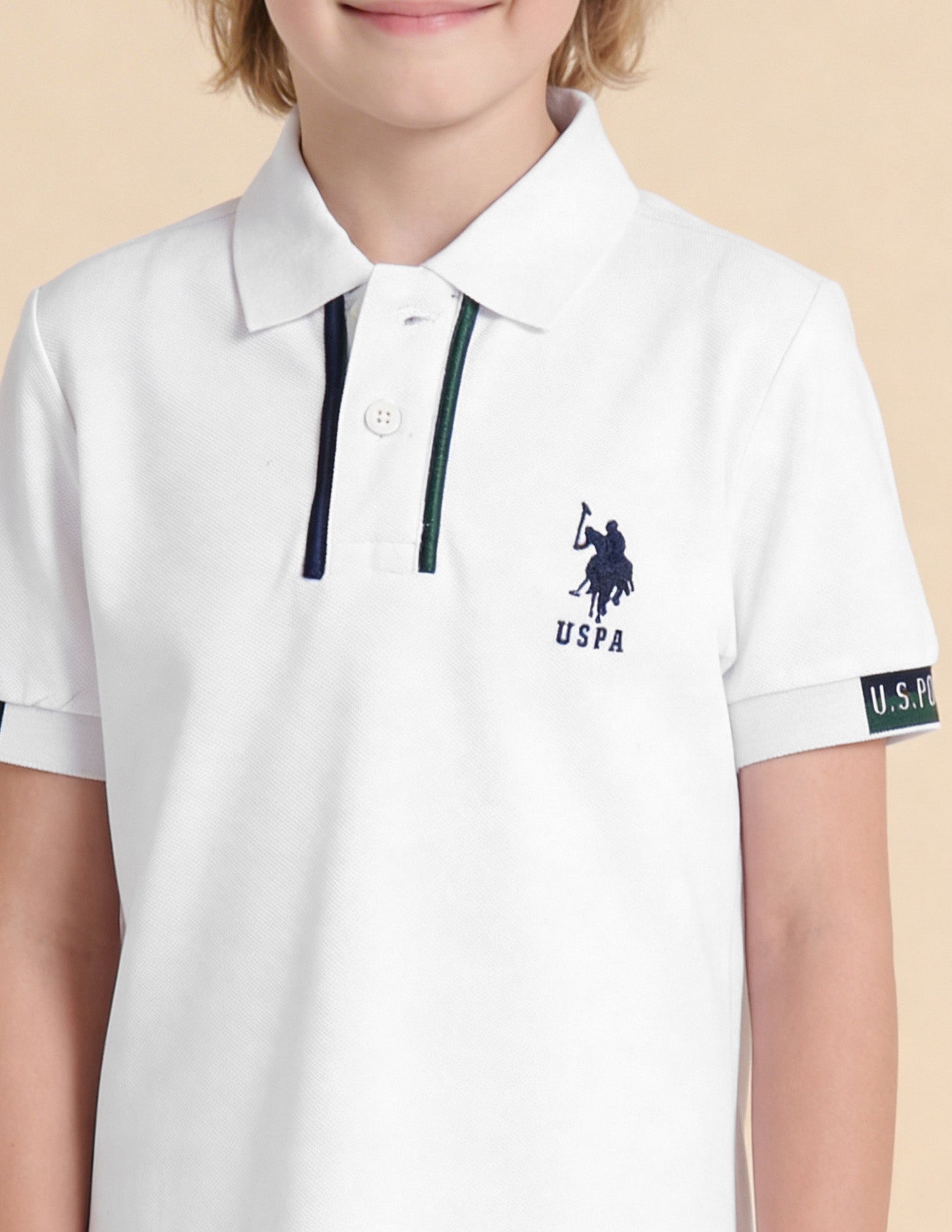 Solid Regular Fit Polo Shirt White - U.S. Polo Assn. India | Large