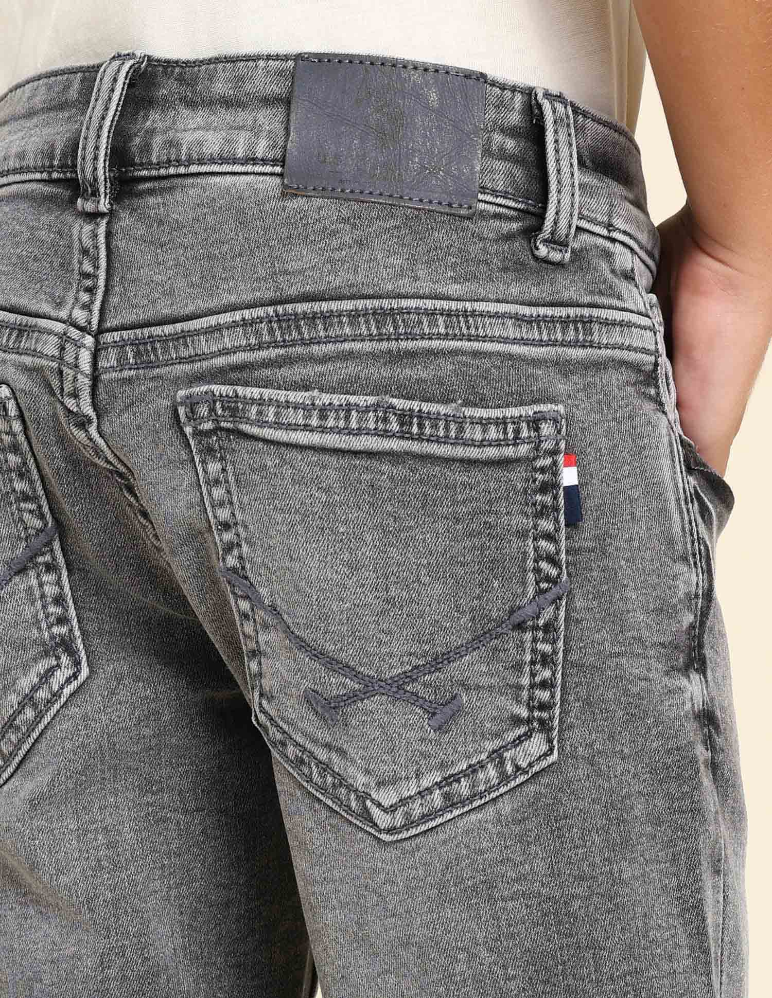 Boys Relaxed Fit Grey Jeans Grey - U.S. POLO ASSN. | Large