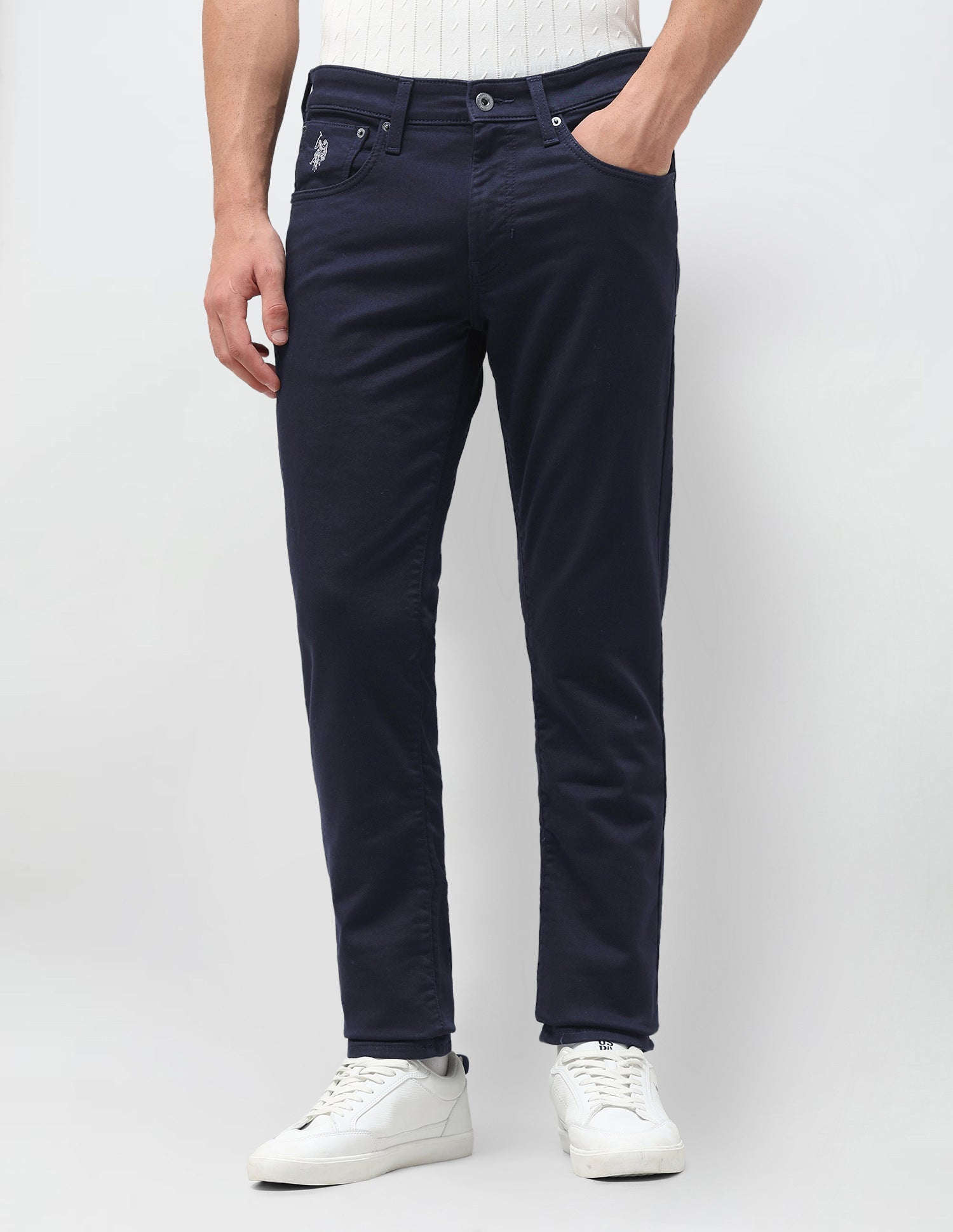 Brandon Slim Tapered Fit Blue Jeans Navy - U.S. Polo Assn. India | Large